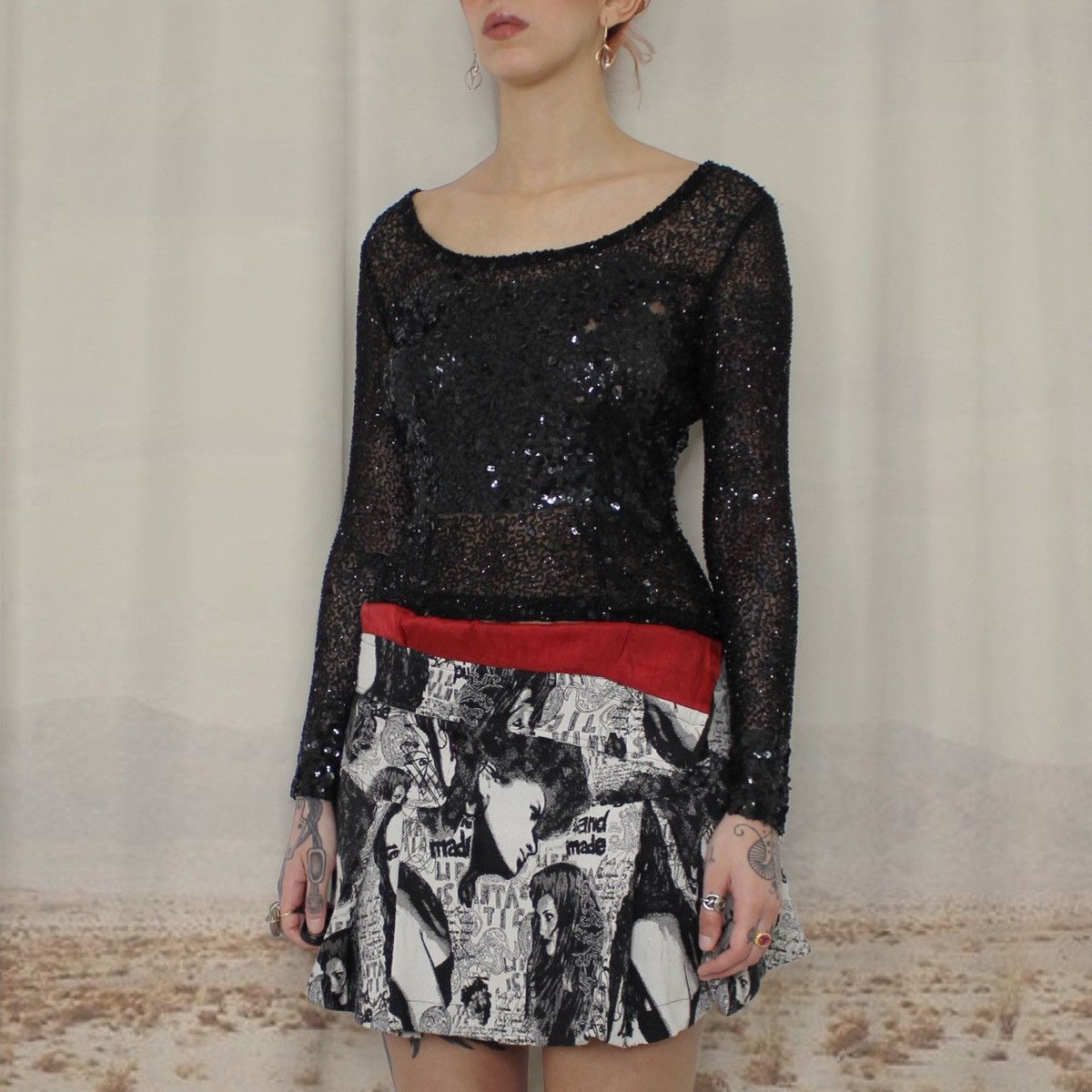 Other ✨SEQUIN BLACK TOP✨ Size M / US 6-8 / IT 42-44 - 2 Thumbnail