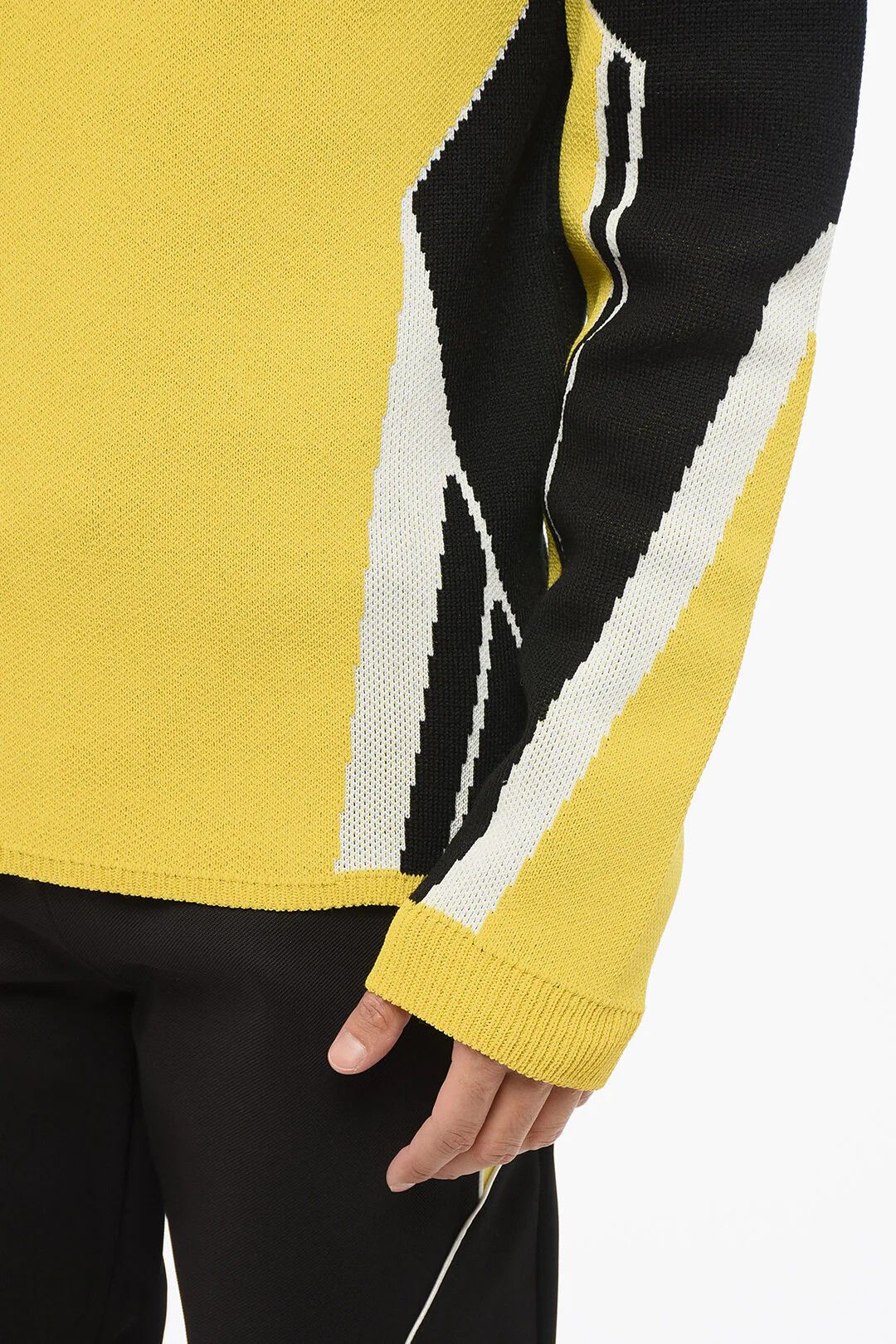 Balmain og1mm0326 Wool-Blend Color-Block Sweater in Yellow Size US S / EU 44-46 / 1 - 3 Thumbnail