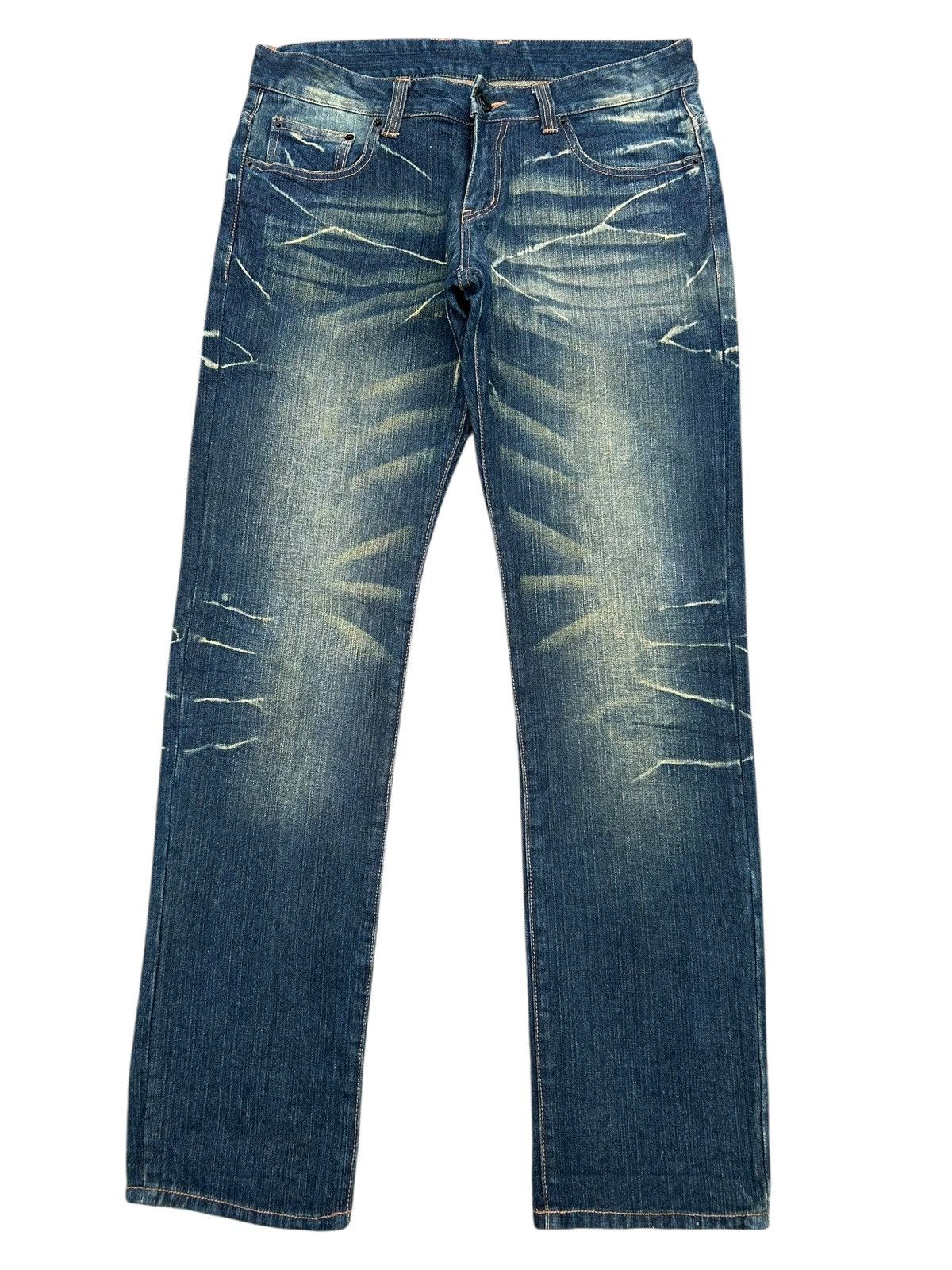 Kapital Soul Of Freedom Japanese Punk Rusty Faded Denim Jeans Size US 36 / EU 52 - 3 Thumbnail