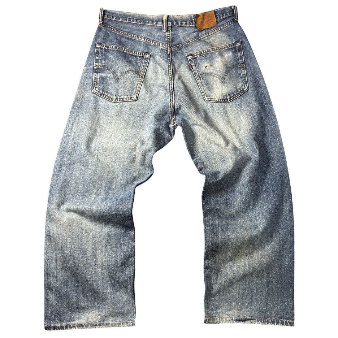 Engineered Garments × Levi's Vintage 90s Levis 504-B3 Distressed Faded Aging Denim USA Size US 34 / EU 50 - 2 Thumbnail