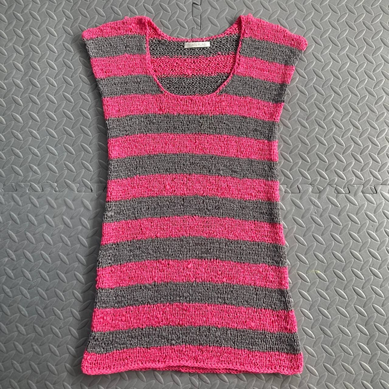 Pleats Please Issey Miyake Pleats Please - Vintage Knitted Striped Dress Size M / US 6-8 / IT 42-44 - 5 Thumbnail