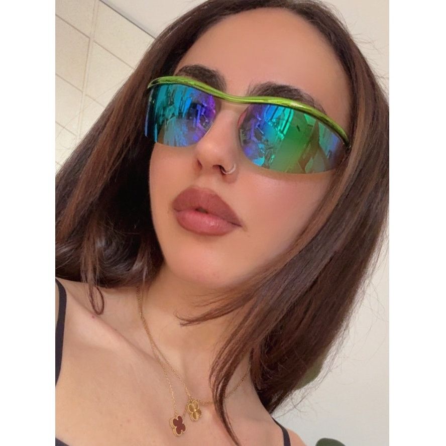 Bottega Veneta NEW Bottega Veneta BV1174S Green Mirror Mask Sunglasses Size ONE SIZE - 1 Thumbnail