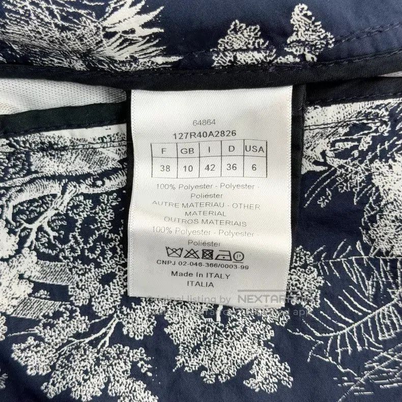 Dior Dior Dark blue and white zoo nylon short-sleeved hooded dr Size XS / US 0-2 / IT 36-38 - 6 Thumbnail