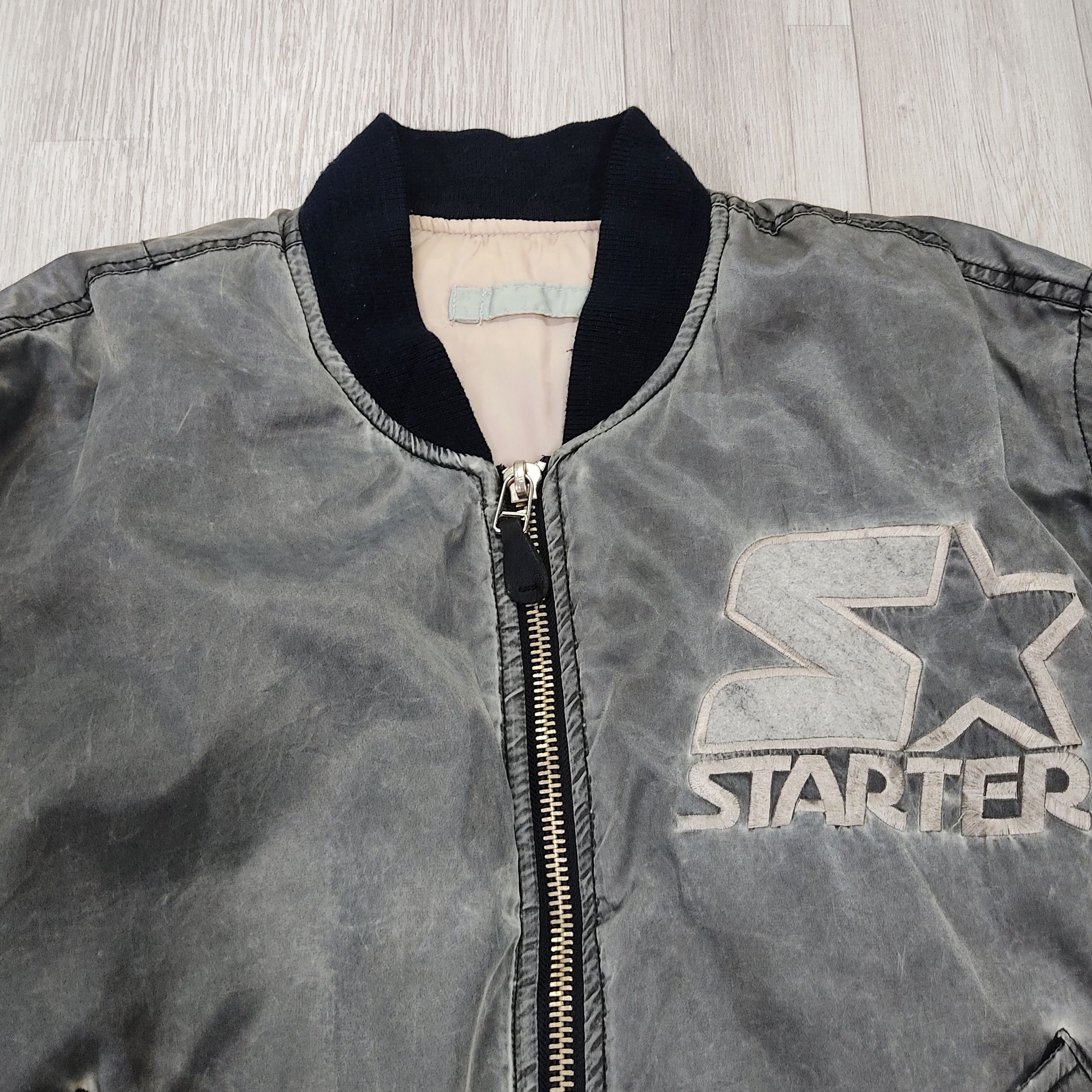 Starter Vintage Faded Grey Starter USA Bomber Jacket Size US L / EU 52-54 / 3 - 6 Thumbnail
