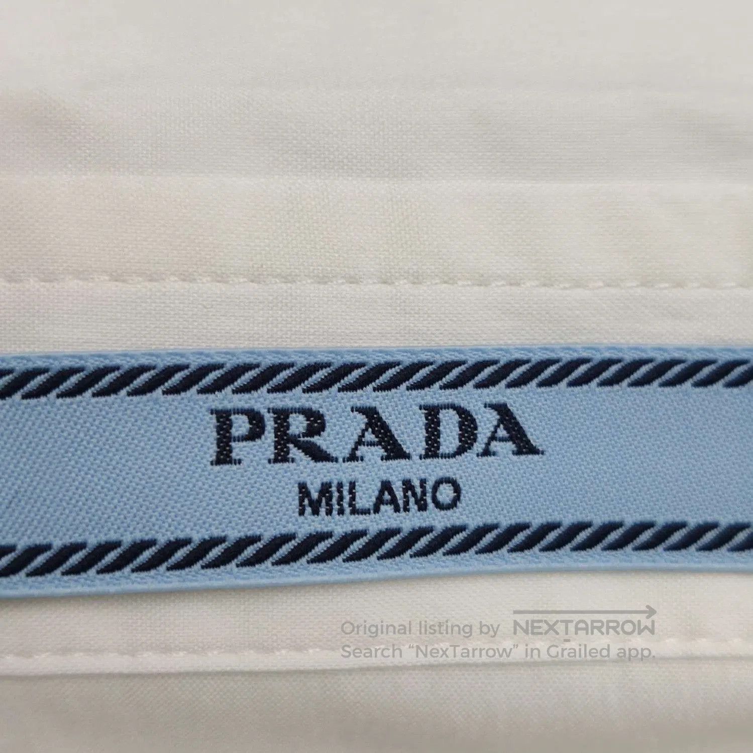 Prada Prada Classic White Cotton Button. Size M / US 6-8 / IT 42-44 - 4 Thumbnail