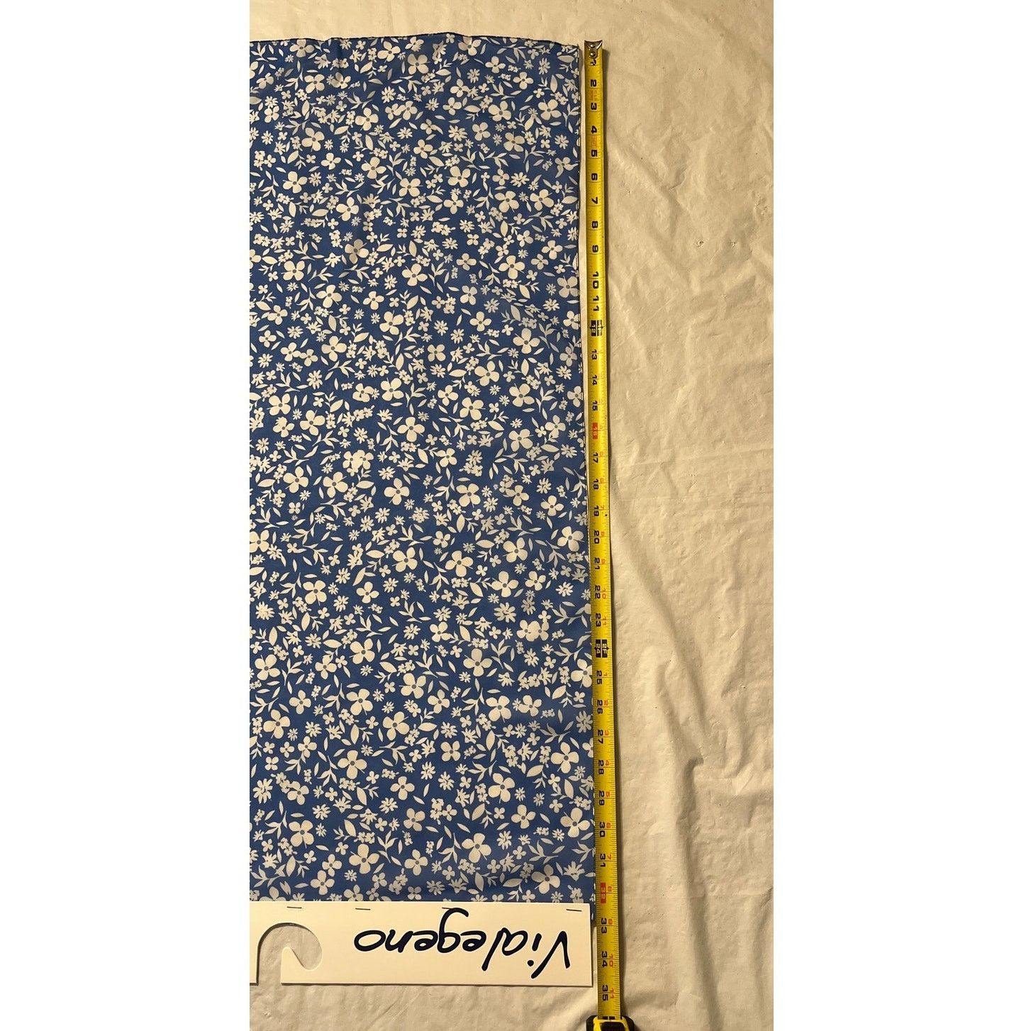 Other One of a Kind Silk Scarf Manufacture Sample Blue Flowers Size ONE SIZE - 7 Thumbnail
