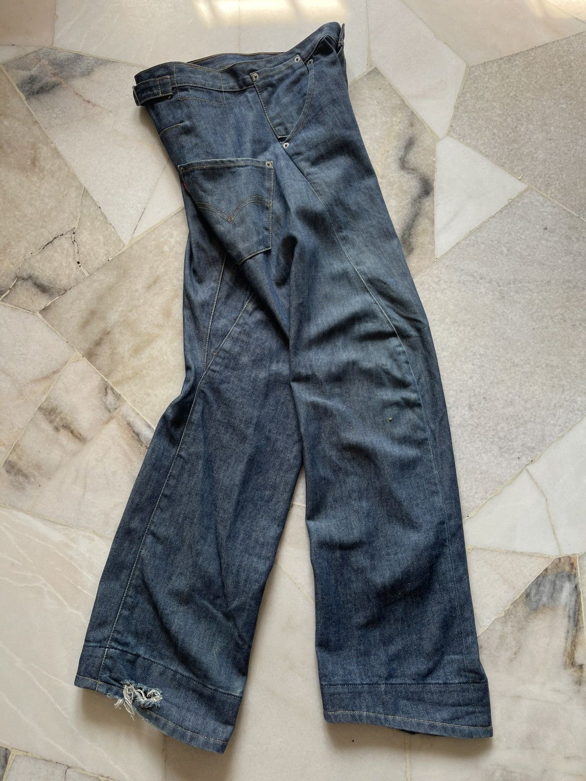 Levi's Vintage Levis Engineered Buckle Back Jeans Size US 30 / EU 46 - 5 Thumbnail