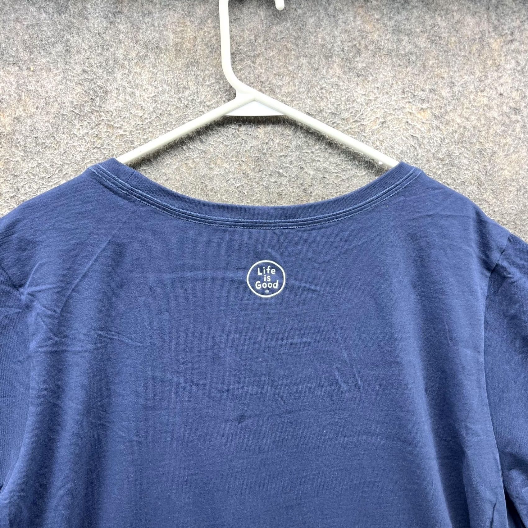 Life is Good VINTAGE Life is Good Crusher Shirt Tee Womens 3XL Blue Peace Love & Hoppiness Beer Size XXL / US 16-18 / IT 52-54 - 3 Thumbnail