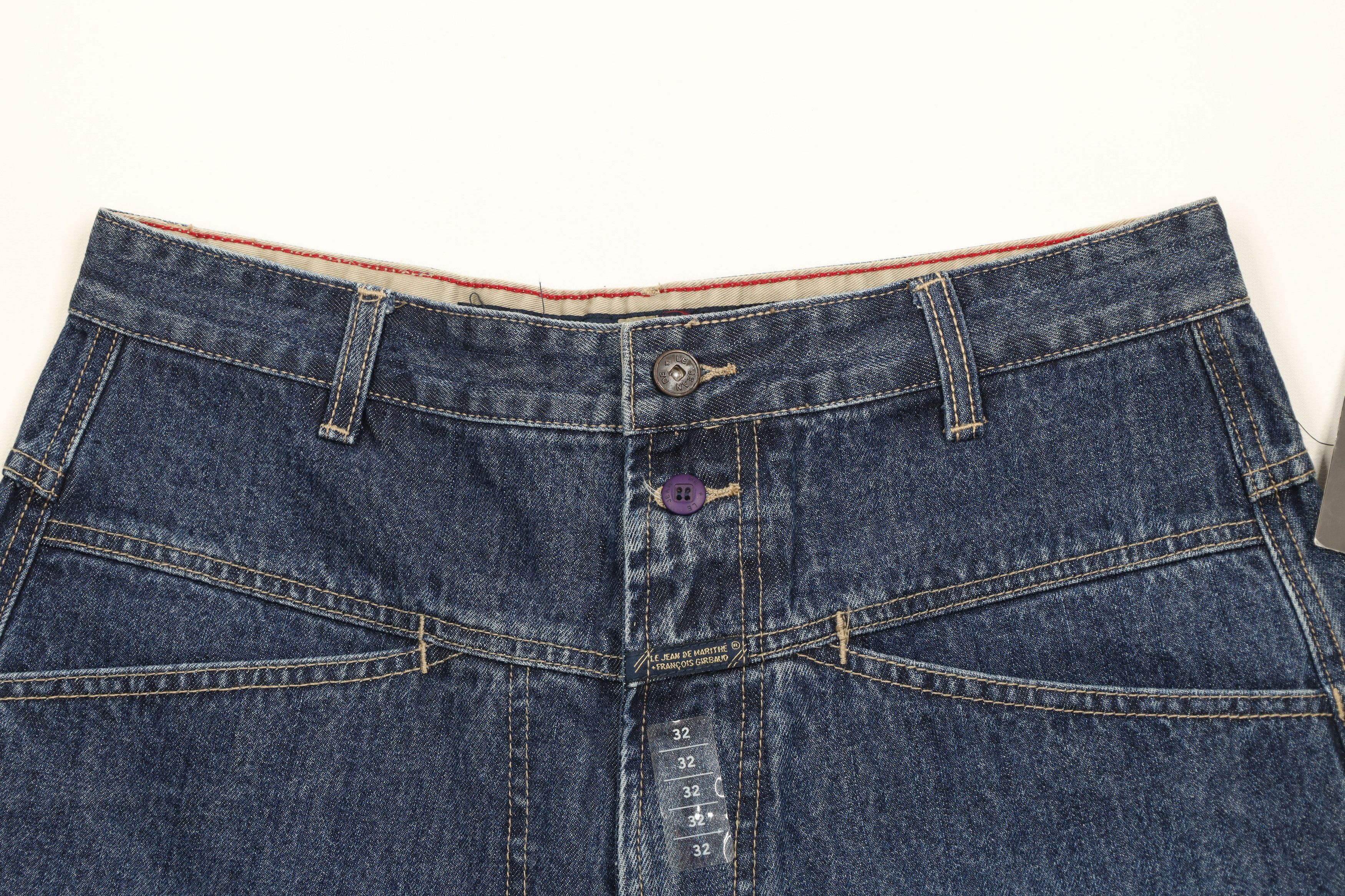 Marithe + Francois Girbaud × Vintage NOS Vintage 90s Marithe Francois Girbaud Denim Jean Shorts Size US 32 / EU 48 - 2 Thumbnail