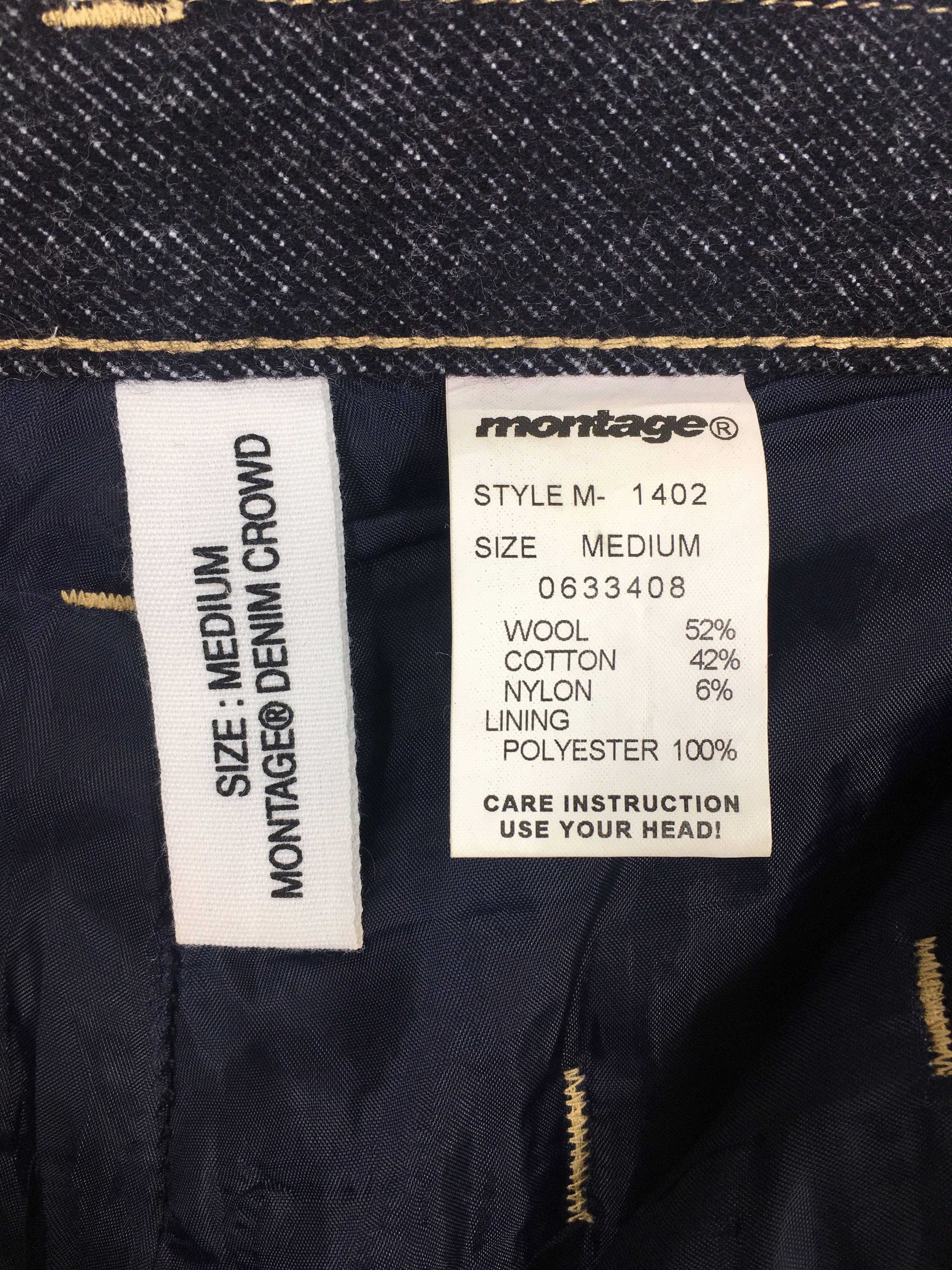 Montage Size 29x27 Montage Crowd Japanese Hybrid Denim S695 Size US 29 - 8 Thumbnail