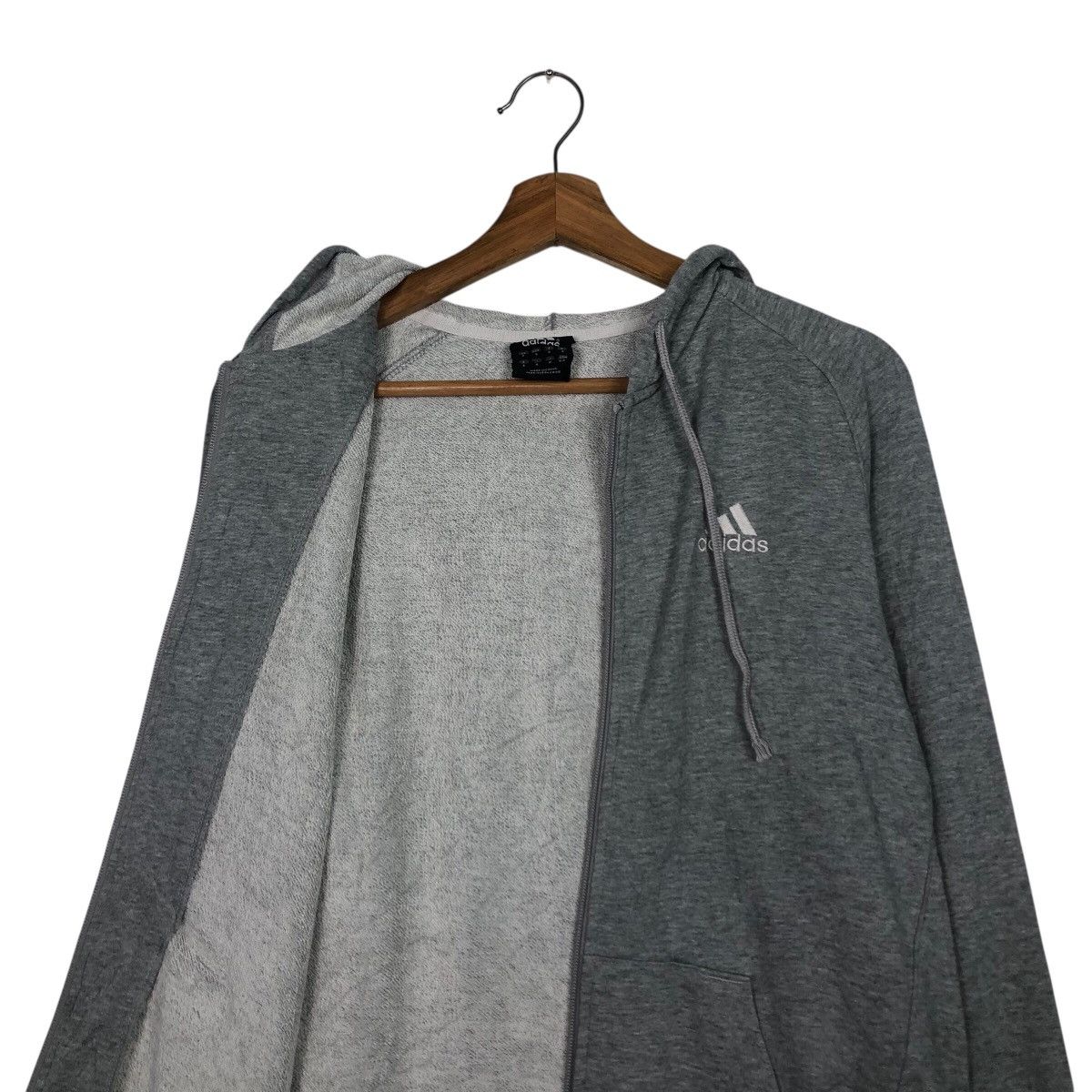 Adidas 📌Rich Grey Vintage Zipper Jacket Adidas Size US M / EU 48-50 / 2 - 13 Thumbnail