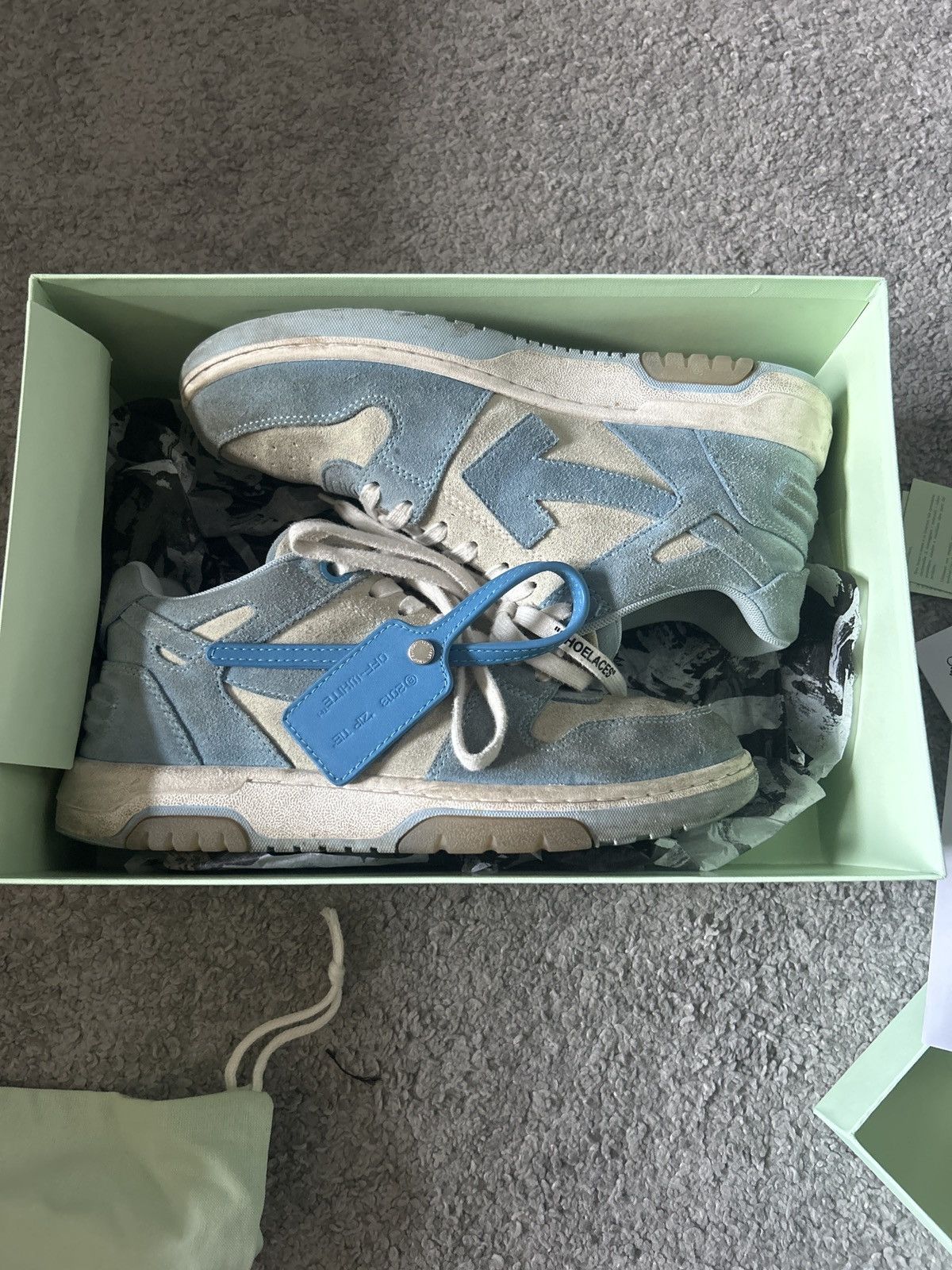 Off-White Off white ooo full suede baby blue Size US 8 / EU 41 - 9 Thumbnail
