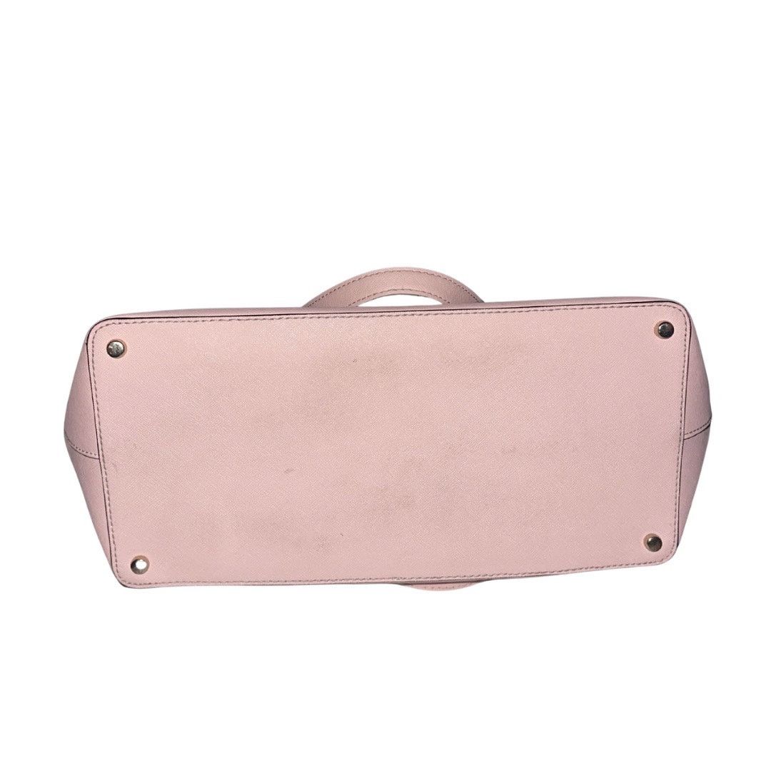 Kate Spade Schuyler Leather Tote Handbag Chalk Pink Zip Closure Charm Size ONE SIZE - 4 Thumbnail