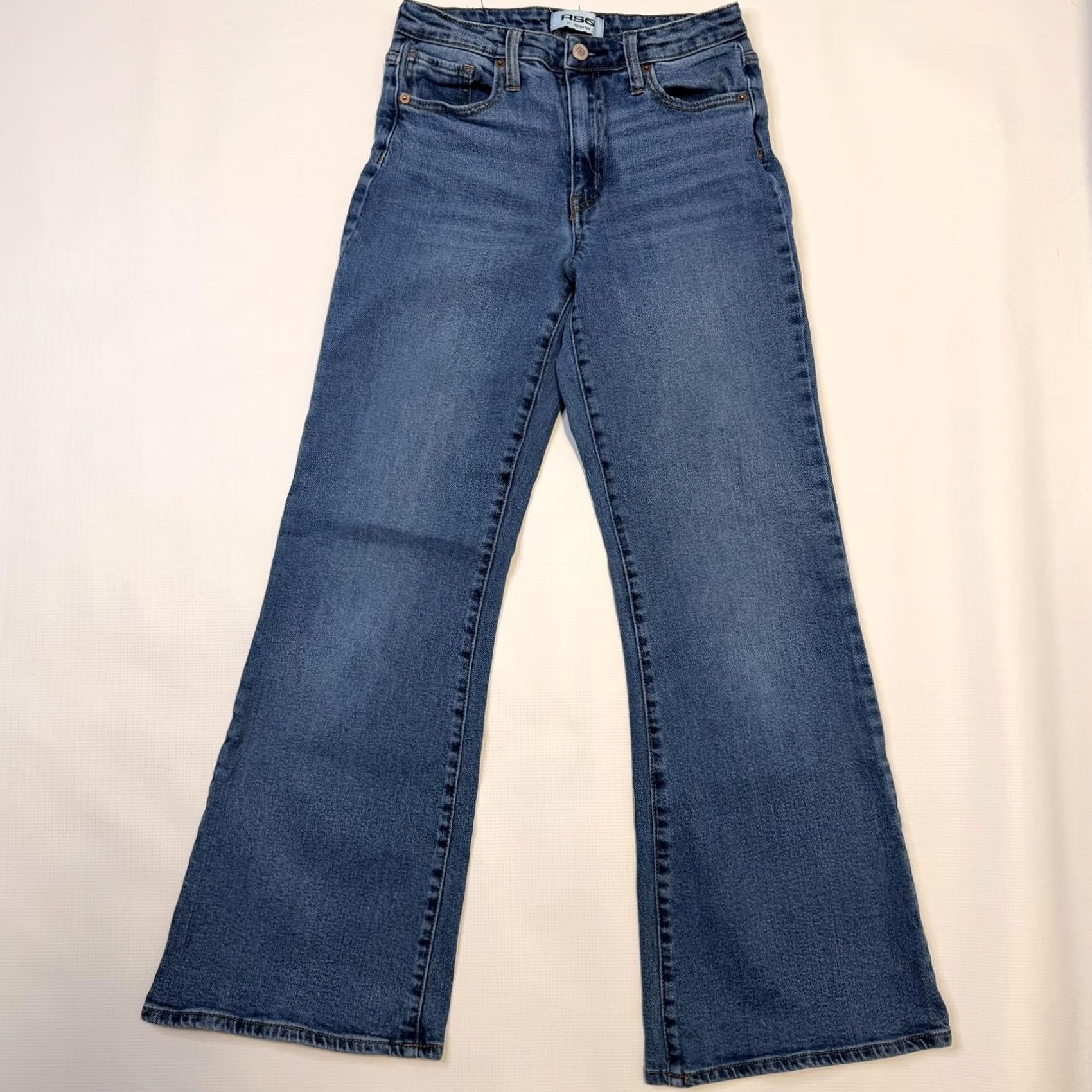 Rsq RSQ Jeans Womens 27 Blue High Rise Flare Denim 5 Pocket Medium Wash Shirt Womens Adult Medium Blue Size 27" / US 4 / IT 40 - 2 Thumbnail