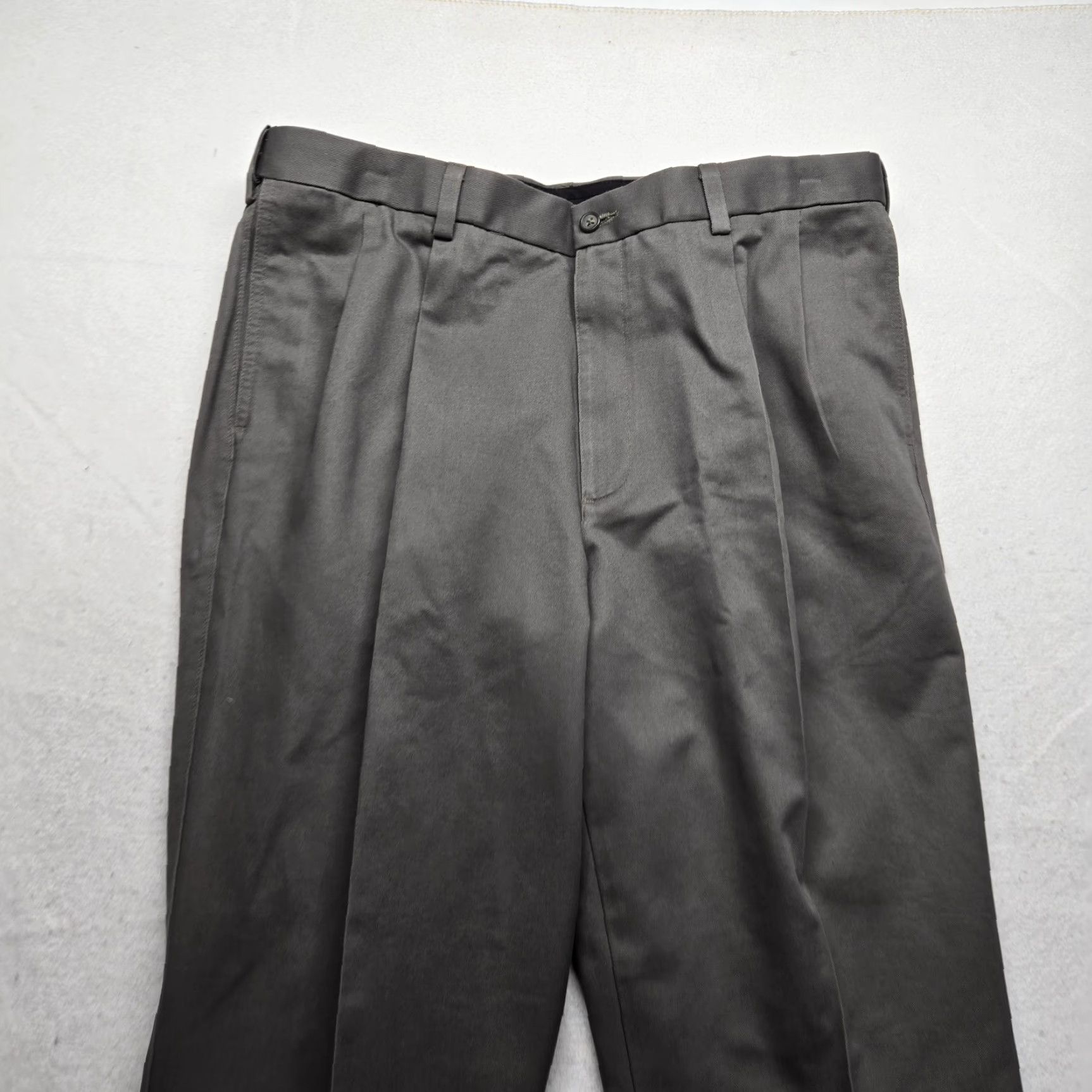 Savane Savane Pants Khakis Men 38 Regular Flat Front Cotton Gray Waist 38 Inseam 30 Vintage No? Size US 38 / EU 54 - 2 Thumbnail
