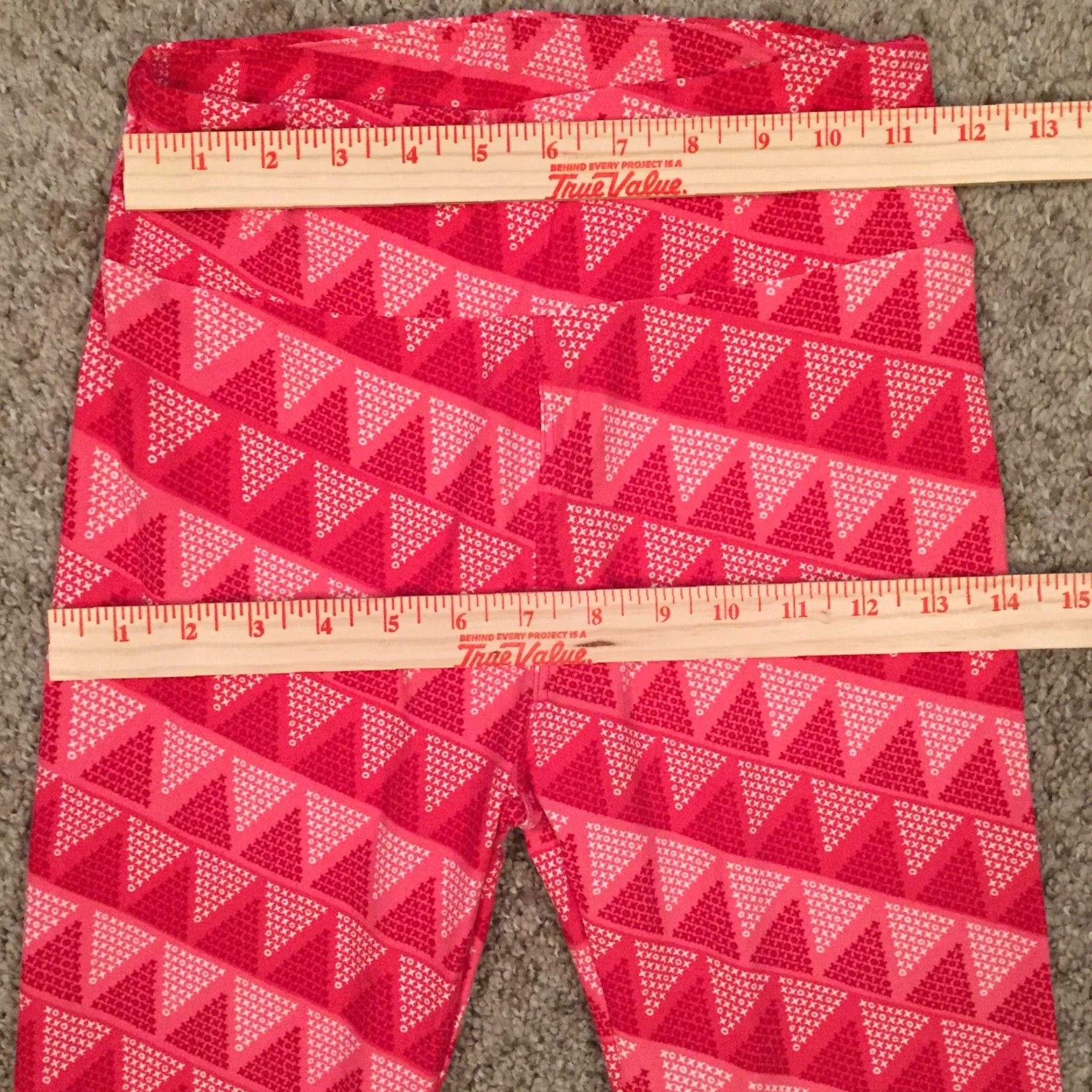 Vintage VINTAGE LuLaRoe Leggings One Size Pink Geometric NWOT Size 42" / US 20 - 2 Thumbnail