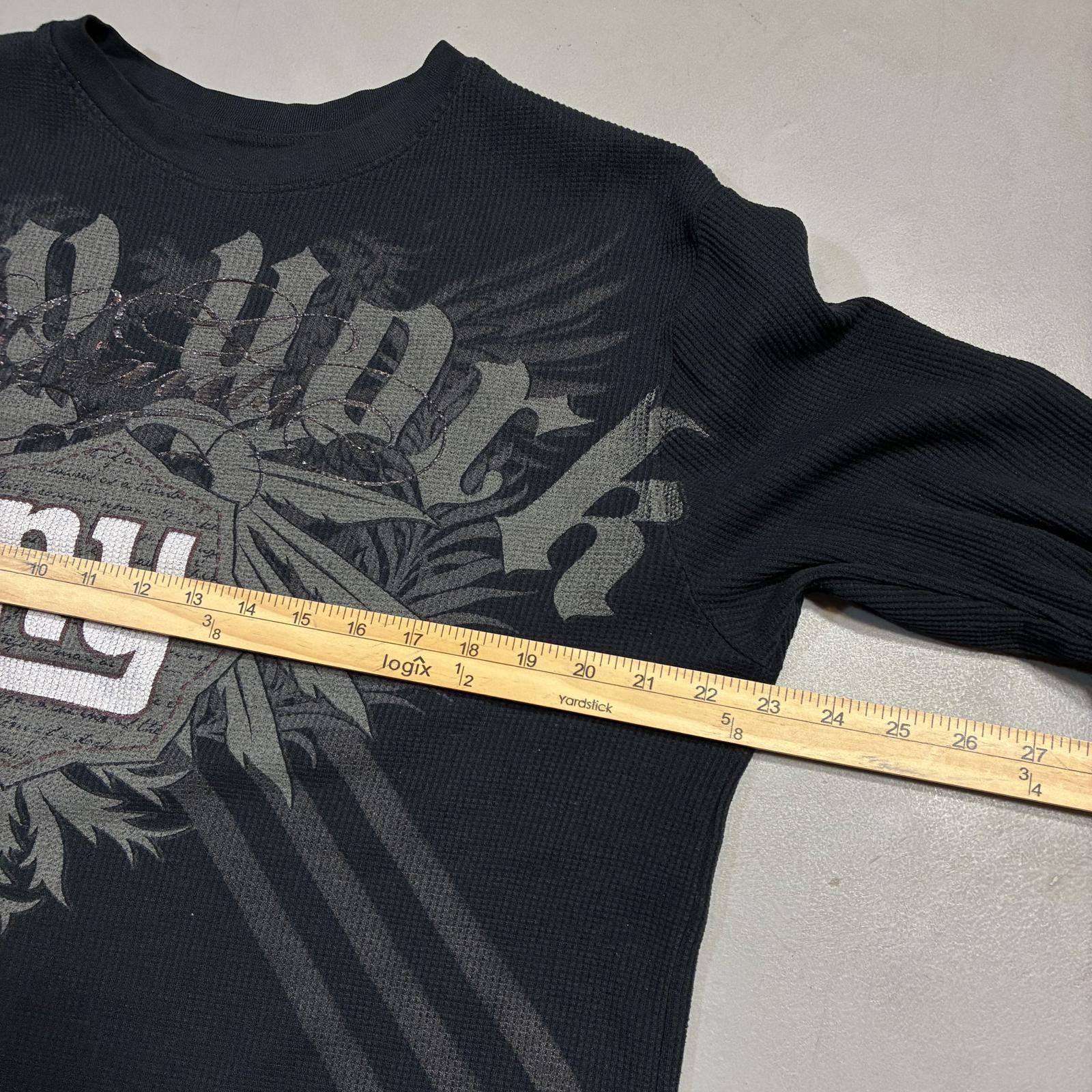 NFL Y2K NY Giants Affliction Style Long Sleeve Thermal Shirt Size US XL / EU 56 / 4 - 6 Thumbnail