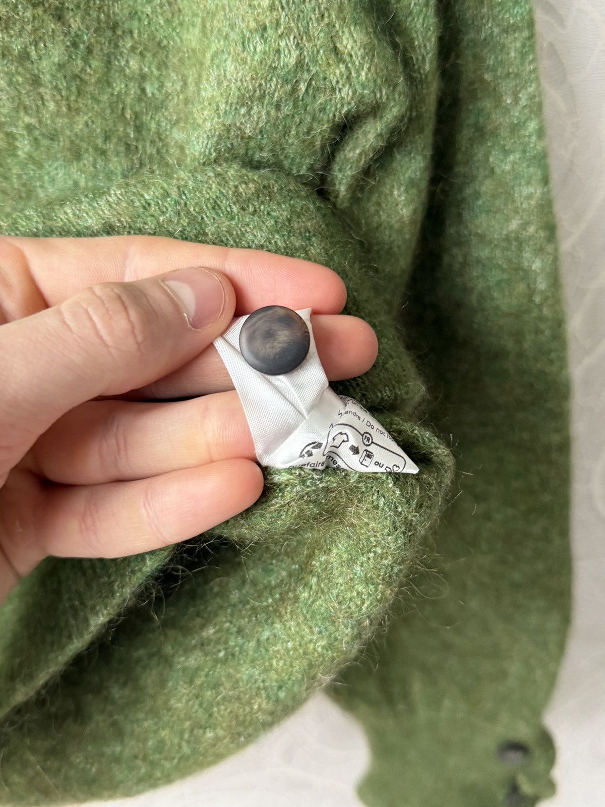 Sezane La Maille Sezane Green Merino Mohair Blend Sweater Luxury Size XS / US 0-2 / IT 36-38 - 10 Thumbnail