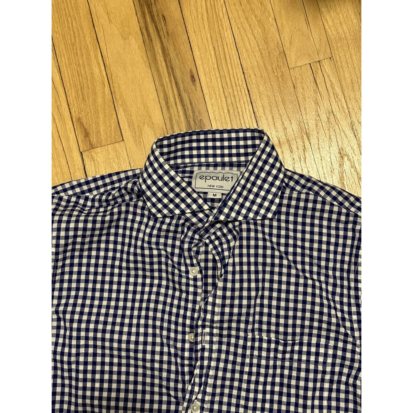 Epaulet Epaulet dress shirt gingham blue white Made in USA Medium Size US M / EU 48-50 / 2 - 2 Thumbnail