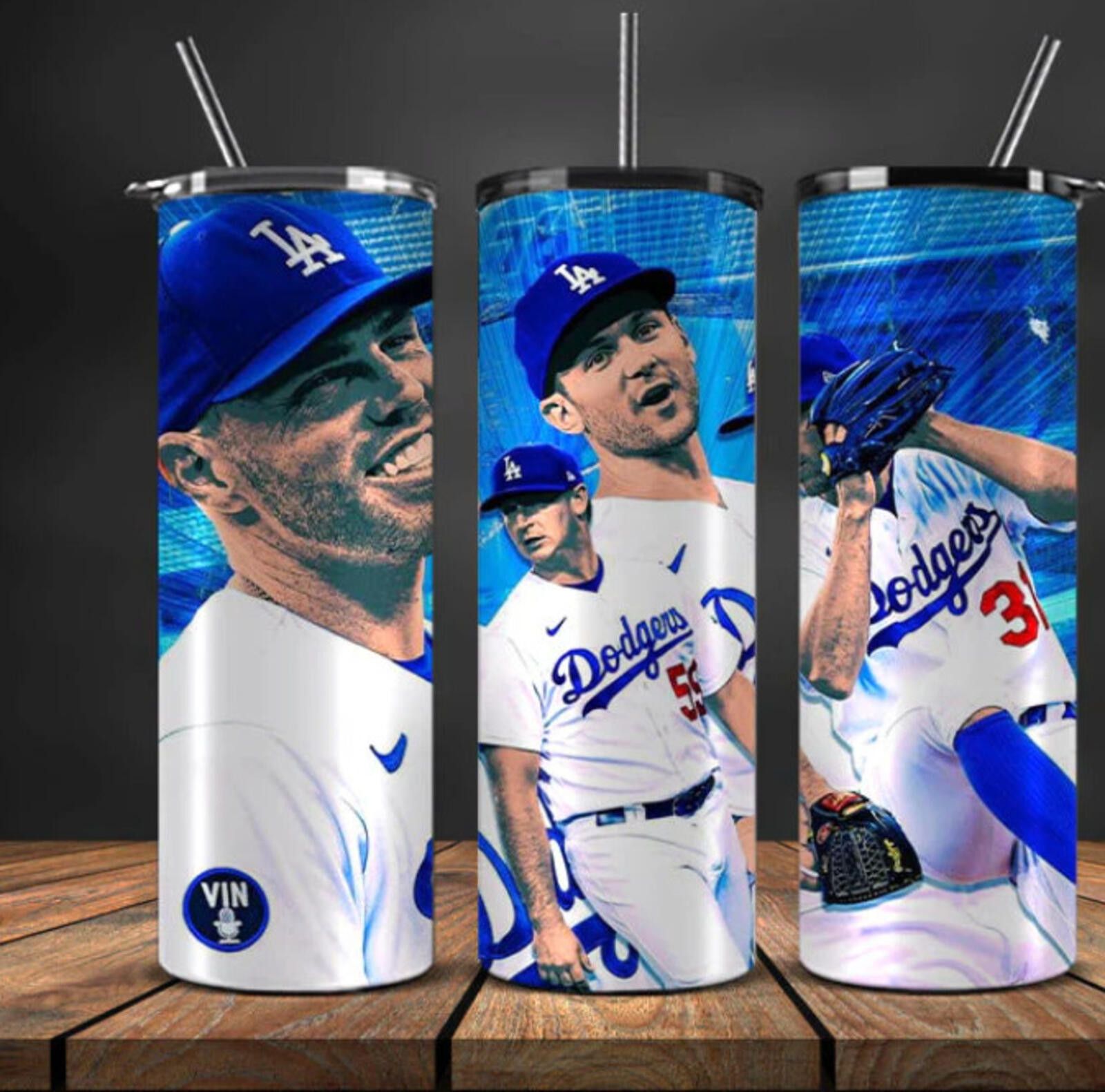 The Unbranded Brand 20 oz Los Angeles Dodgers Baseball Tumbler Size ONE SIZE - 1 Thumbnail
