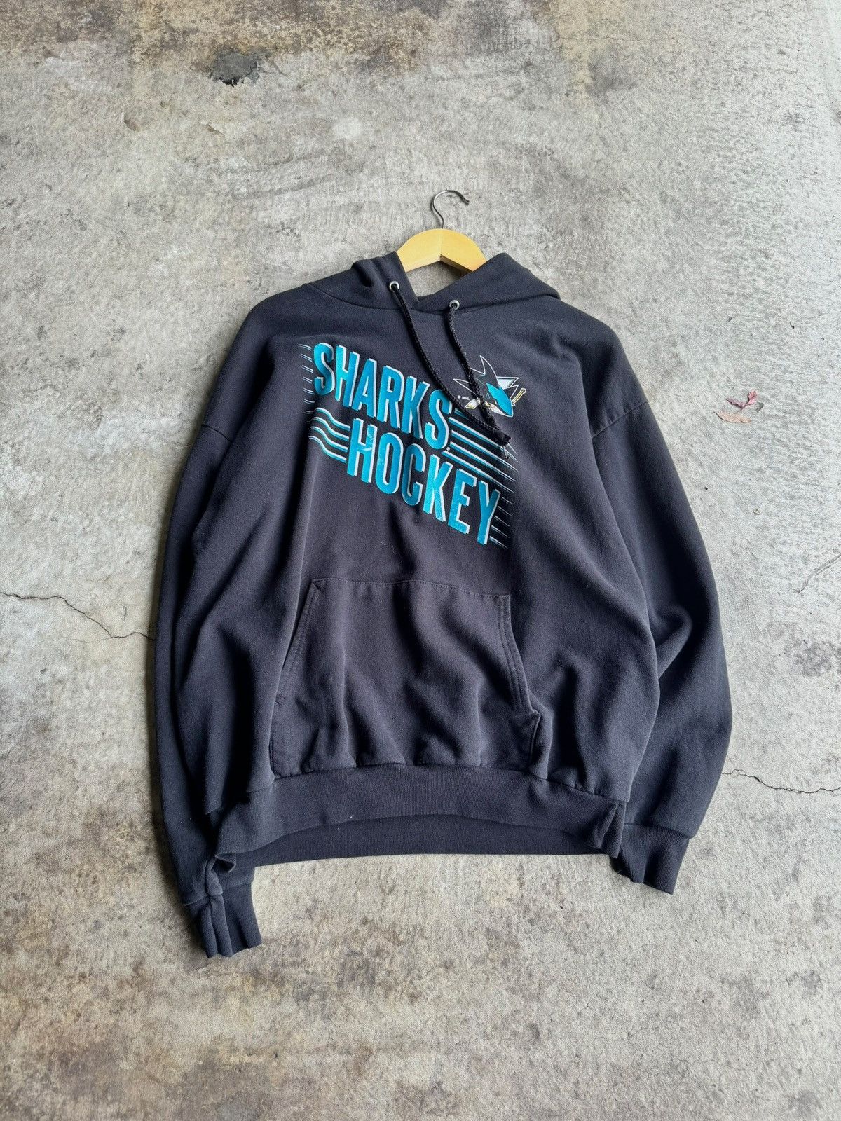 NHL × Vintage Sick vintage streetwear NHL Sharks black hoodie Size US S / EU 44-46 / 1 - 1 Thumbnail