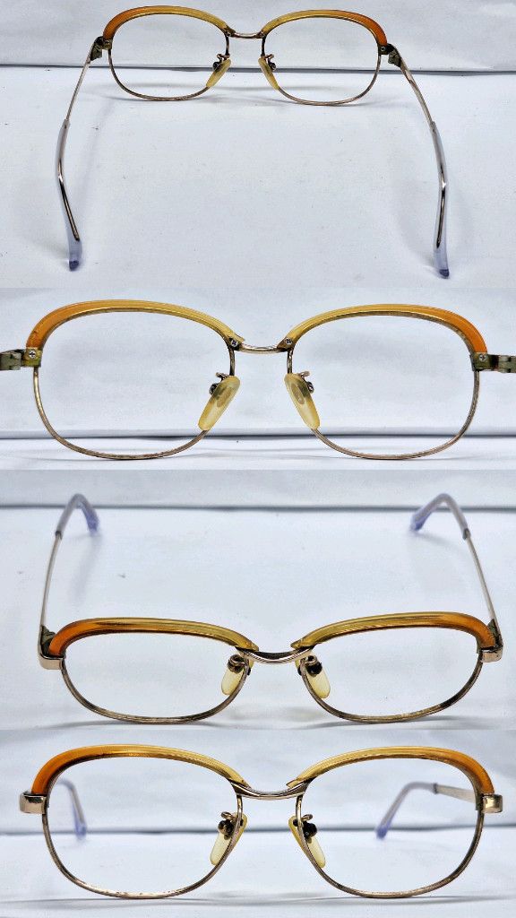 Other 1980s LAURIFR NO 550 12KGF Gold Filled Browline Glasses 46mm Size ONE SIZE - 2 Thumbnail