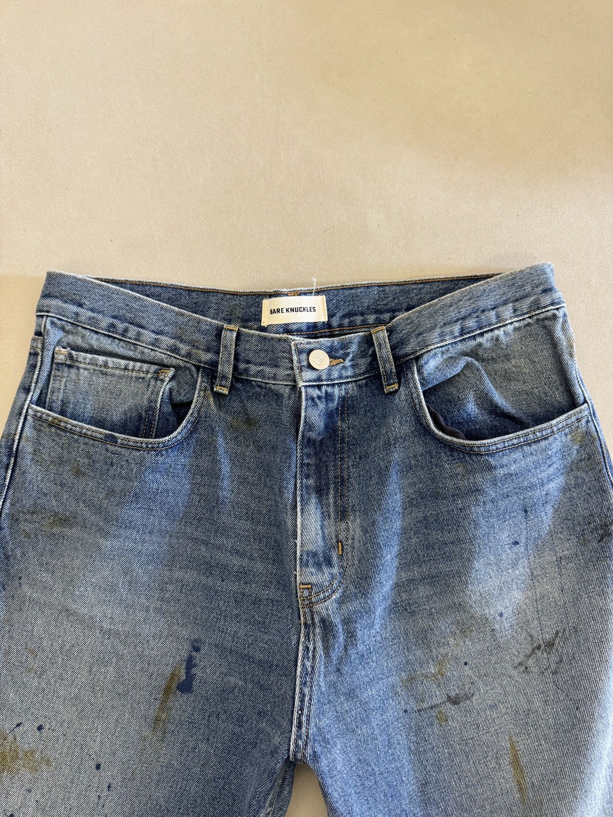 Bare Knuckles Bare Knuckles Paint Splatter Dark Blue Jeans Size US 34 / EU 50 - 2 Thumbnail