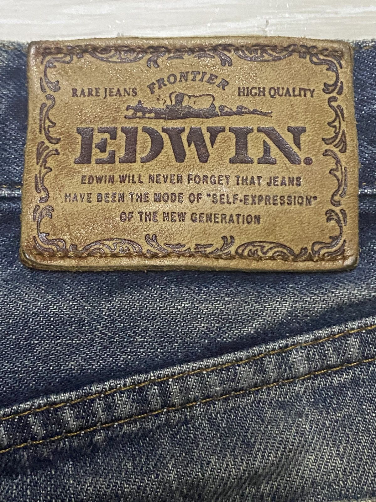 Edwin Rare Vintage Edwin Frontier Orange Tab Mud Wash Jeans Size US 31 - 11 Thumbnail
