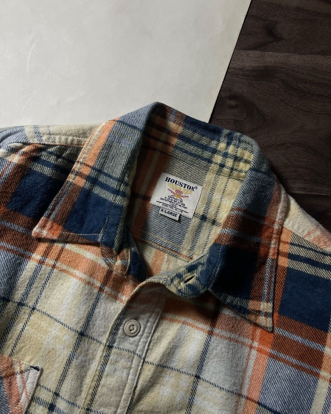 Japanese Brand FLANNEL SHIRT DOUBLE POCKET HOUSTON JAPAN SIZE XL fit L Size US L / EU 52-54 / 3 - 5 Thumbnail