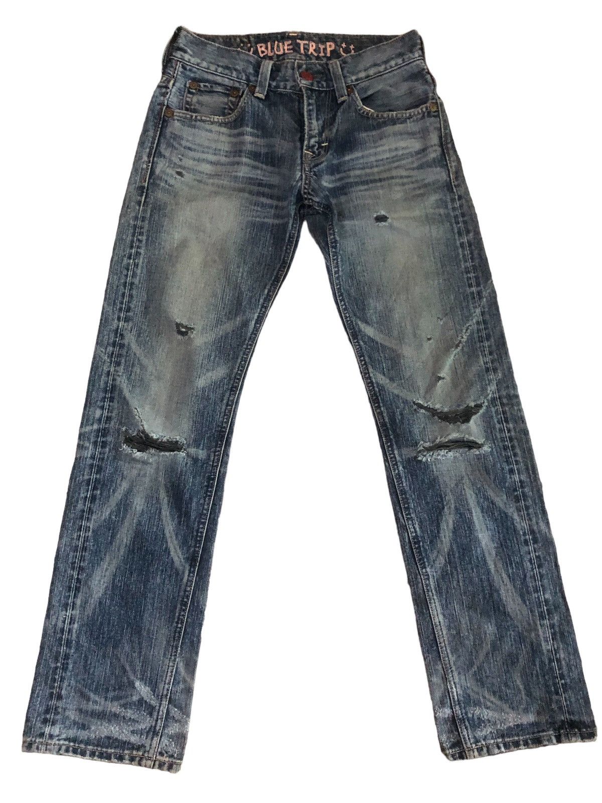 Edwin Edwin Blue Trip Distressed Denim Pants Size US 30 / EU 46 - 1 Thumbnail