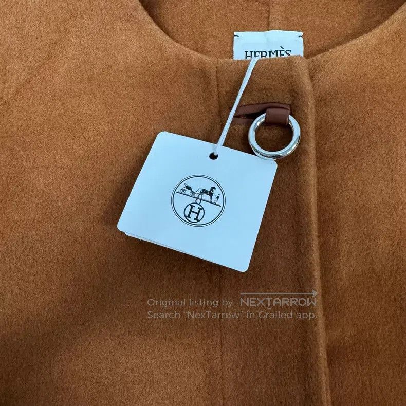 Hermes Hermes Caramel Short Cashmere Crewneck Jacket Size XS / US 0-2 / IT 36-38 - 4 Thumbnail