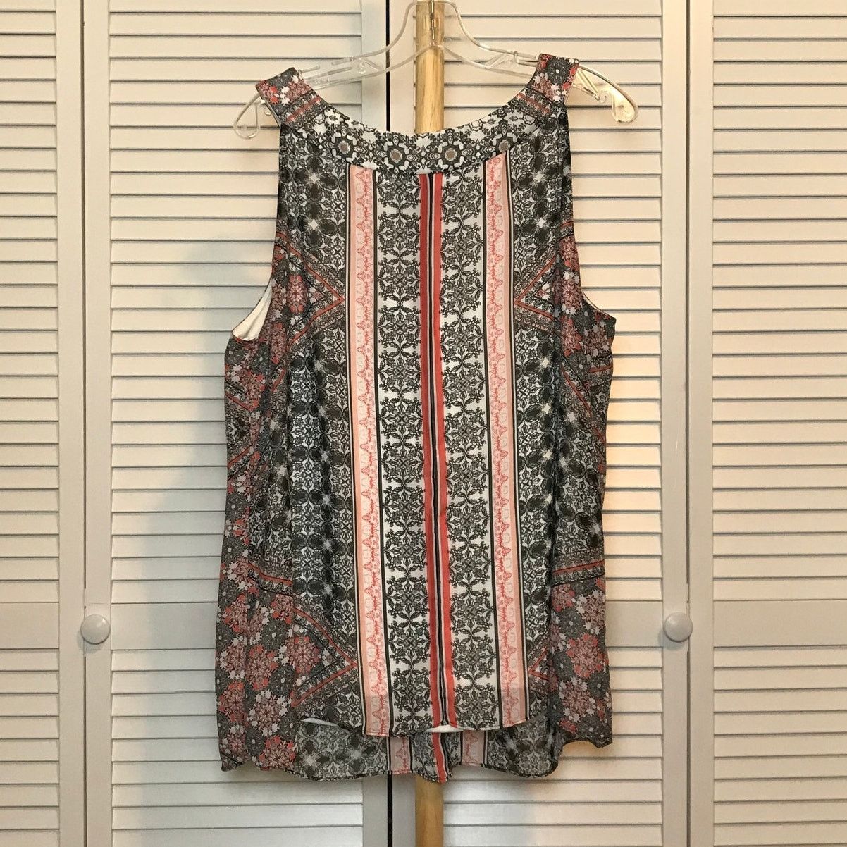 Alyx ALYX Geometric Floral Scoop Neckline Sleeveless Blouse 1X Size XL / US 12-14 / IT 48-50 - 2 Thumbnail
