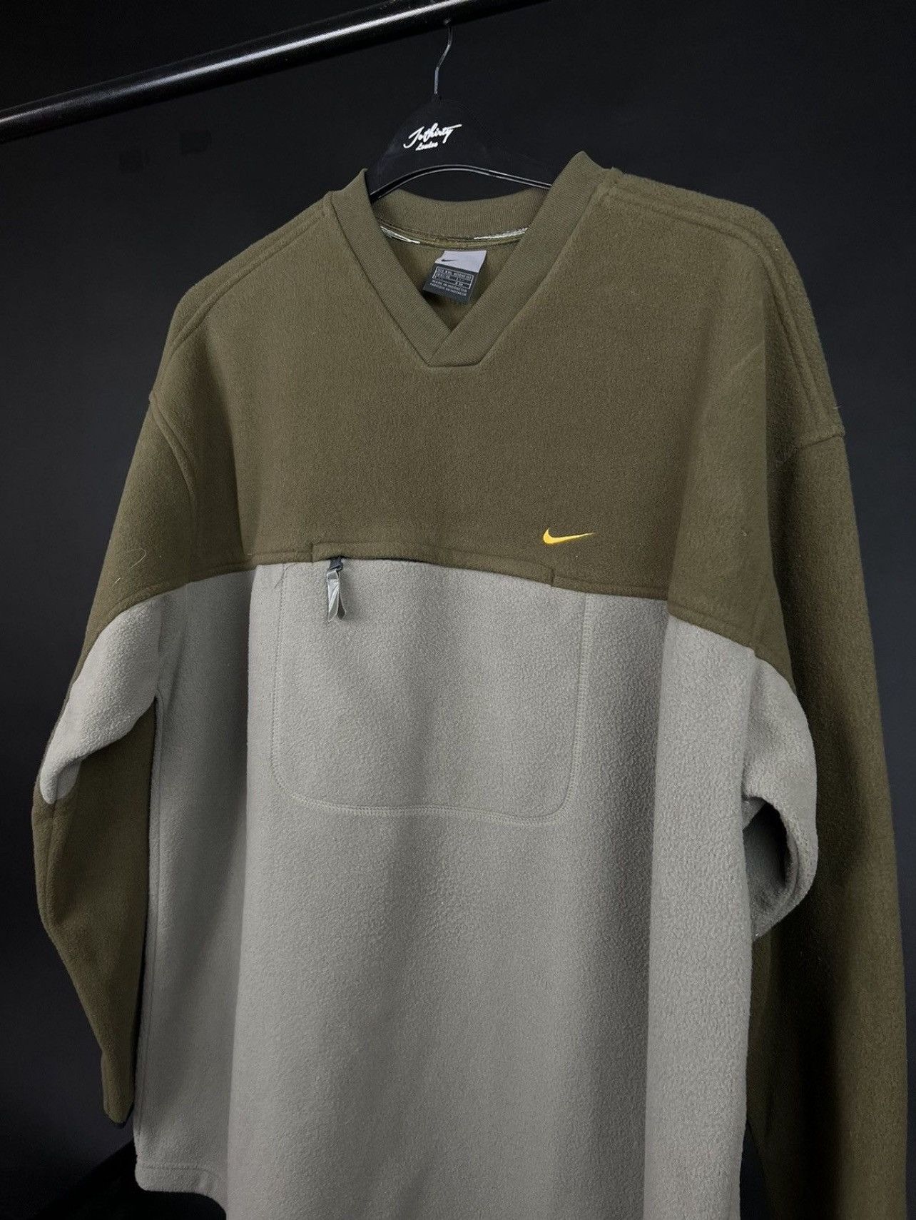 Nike × Vintage Nike fleece vintage green rare sweatshirt Size US XXL / EU 58 / 5 - 2 Thumbnail
