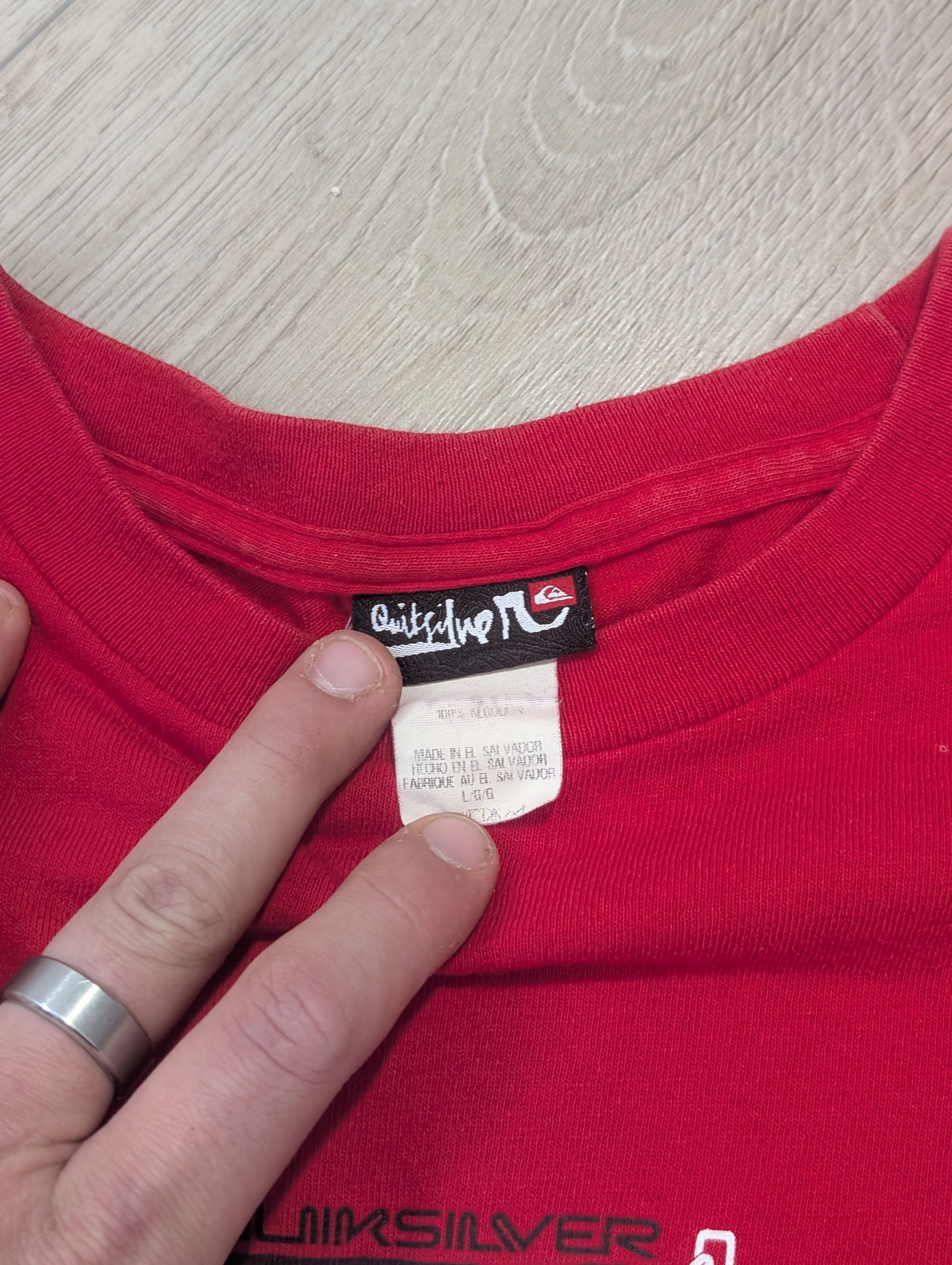 Quiksilver × Vintage VINTAGE red Quicksilver red graphic tee Size US L / EU 52-54 / 3 - 6 Thumbnail