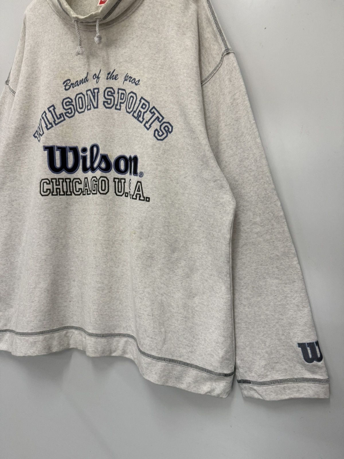 Wilson 🔥 Vtg 90s Wilson Sporting Goods Company High Neck Sweatshirt Size US L / EU 52-54 / 3 - 2 Thumbnail