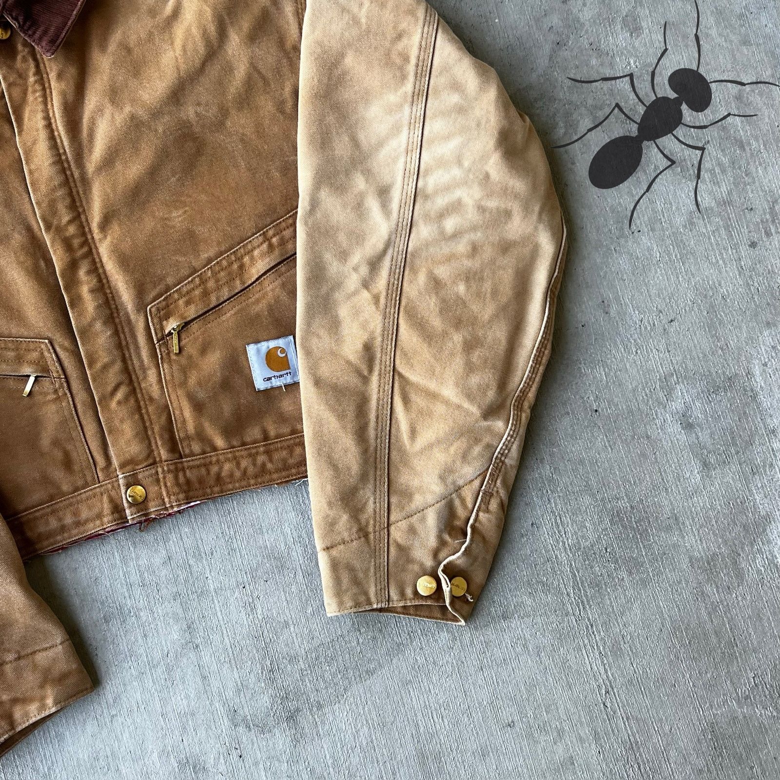 Carhartt × Vintage Carhartt cropped detroit style faded brown work wear jacket Size US L / EU 52-54 / 3 - 10 Thumbnail