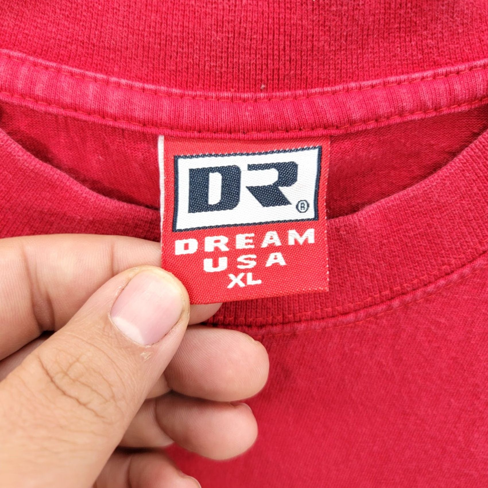 Vintage DR Dream USA Men’s Shirt XL reppin texas Shirt XL Red Cotton Short Sleeve Athletic Shirts Mens Size US XL / EU 56 / 4 - 3 Thumbnail