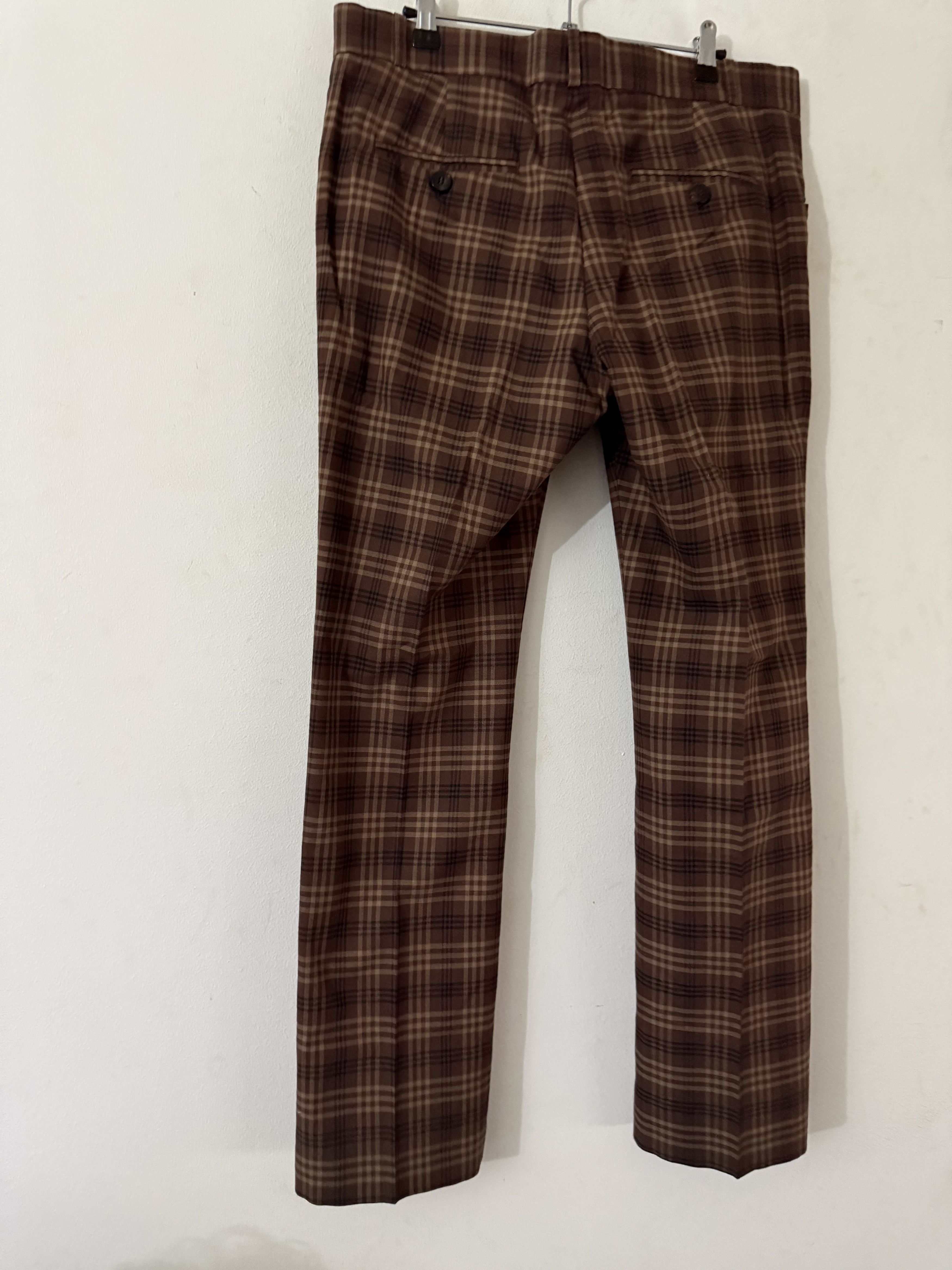 Ernest W. Baker Red Tartan Flare Trousers Size US 34 / EU 50 - 8 Thumbnail