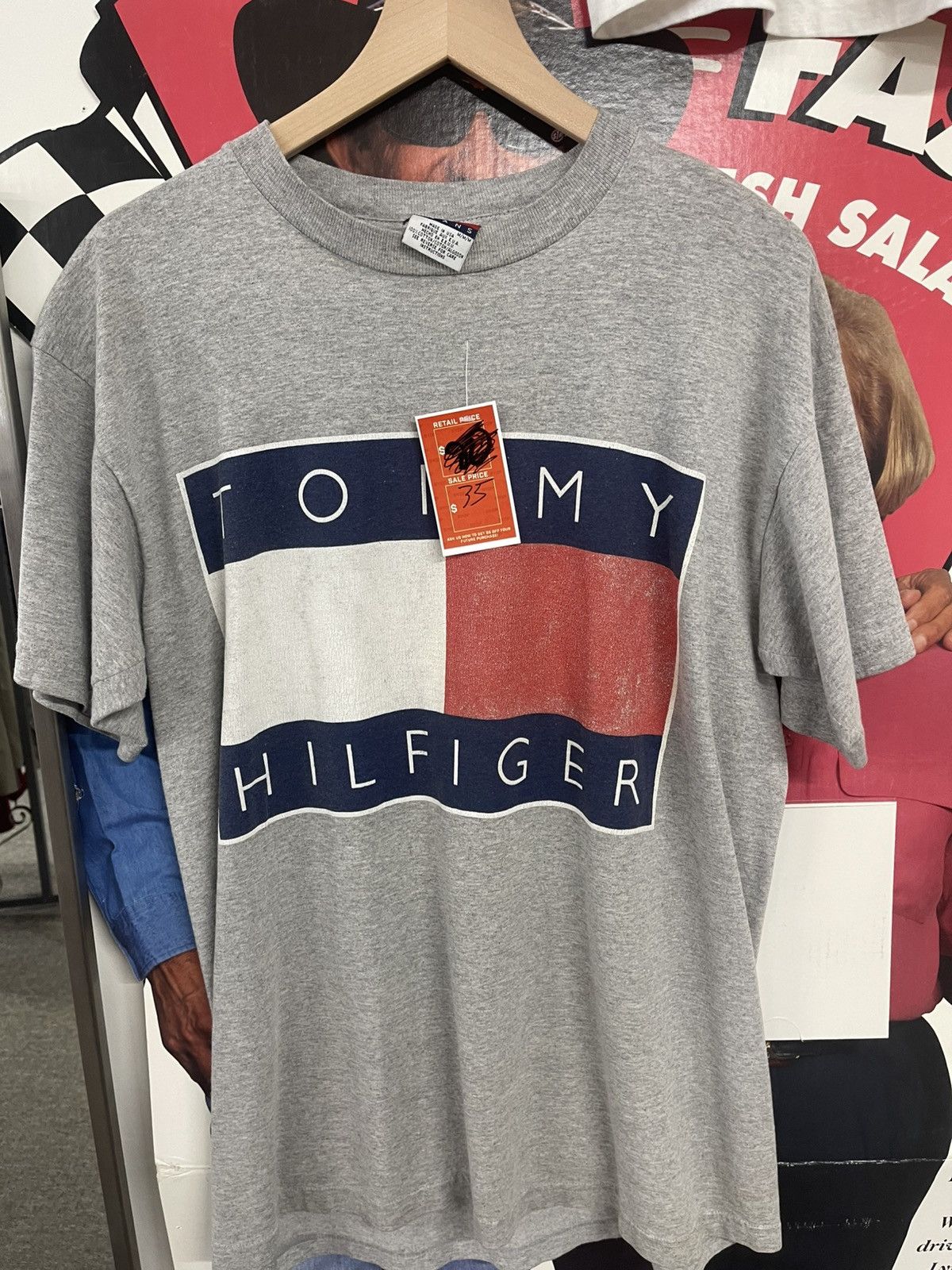 Vintage Grey Tommy Hilfiger Size US L / EU 52-54 / 3 - 1 Preview