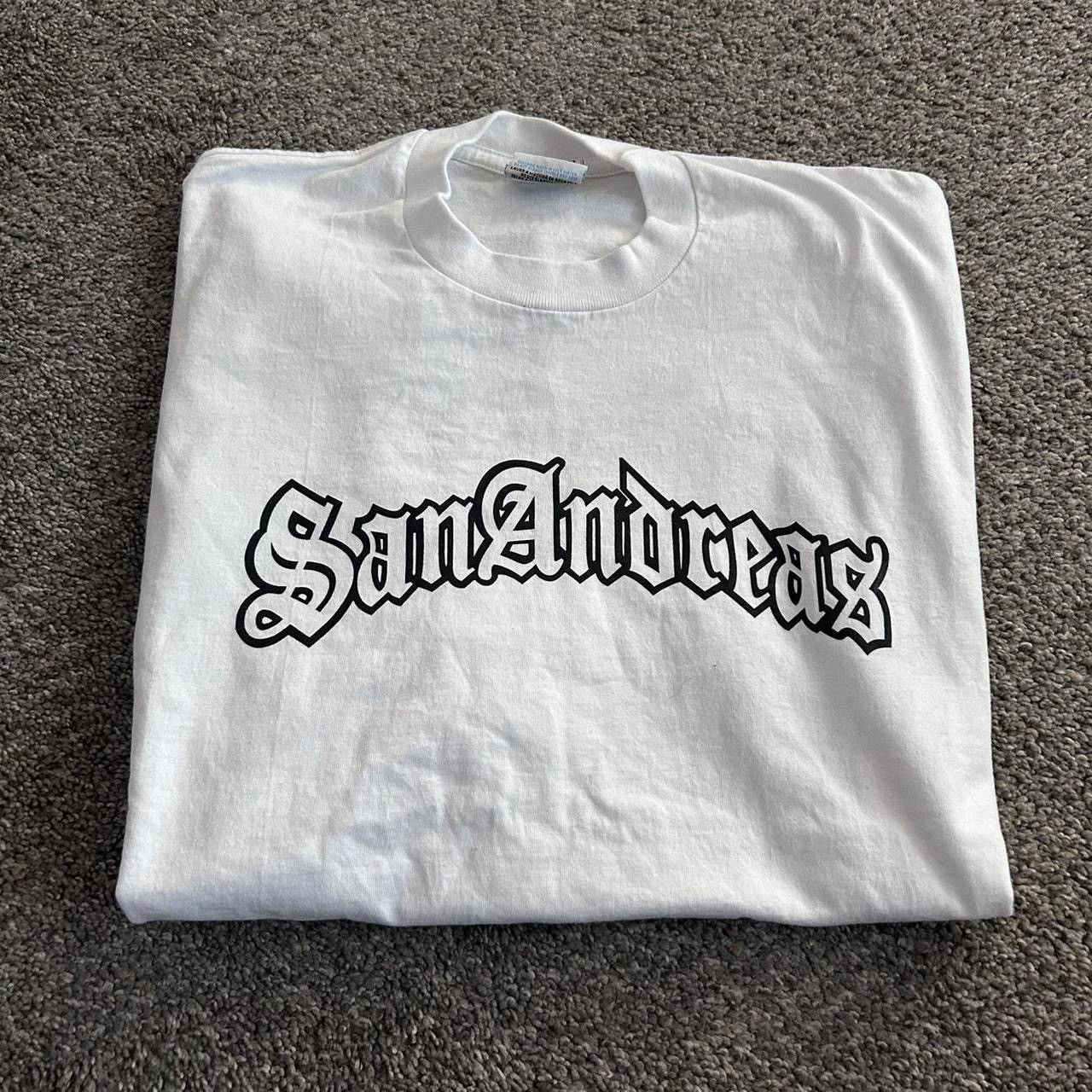 image of Rockstar x Vintage Y2K Gta San Andreas Pro Club Tee Shirt in White, Men's (Size XL)