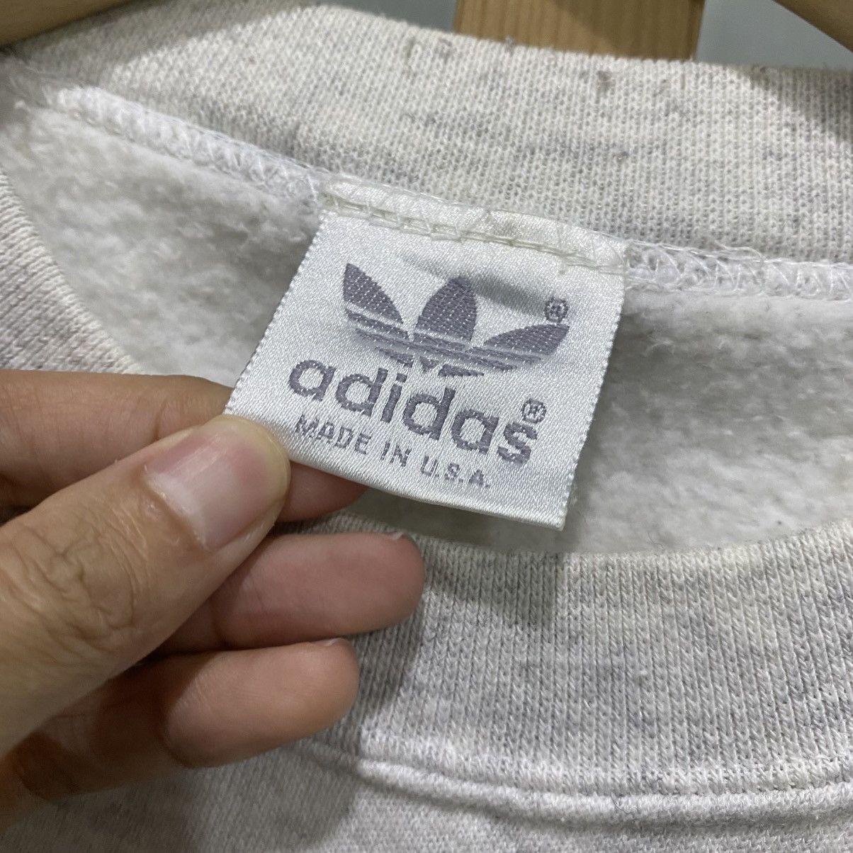 Adidas Vintage Adidas Trefoil Big Logo Heather Grey Sweatshirt Size US L / EU 52-54 / 3 - 11 Thumbnail