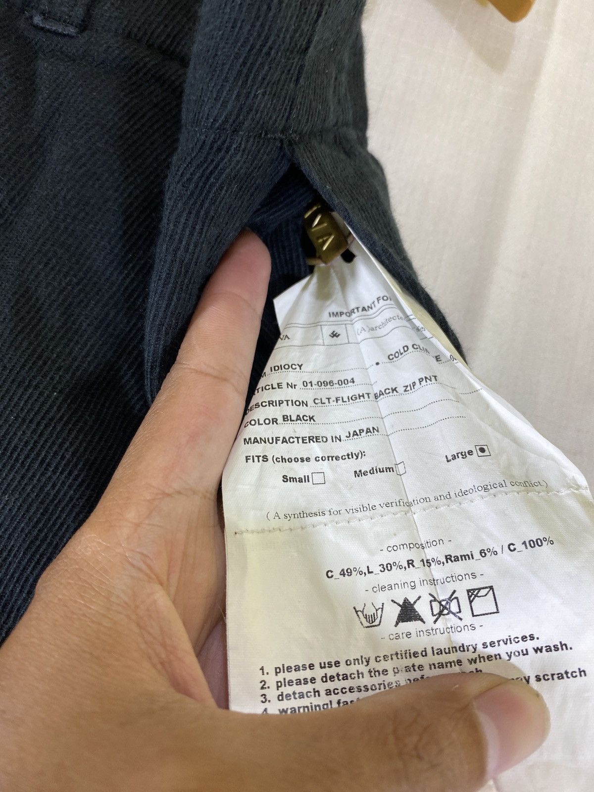 SIVA flight back zip pants by tsuji teruhiko Size US 34 / EU 50 - 3 Thumbnail