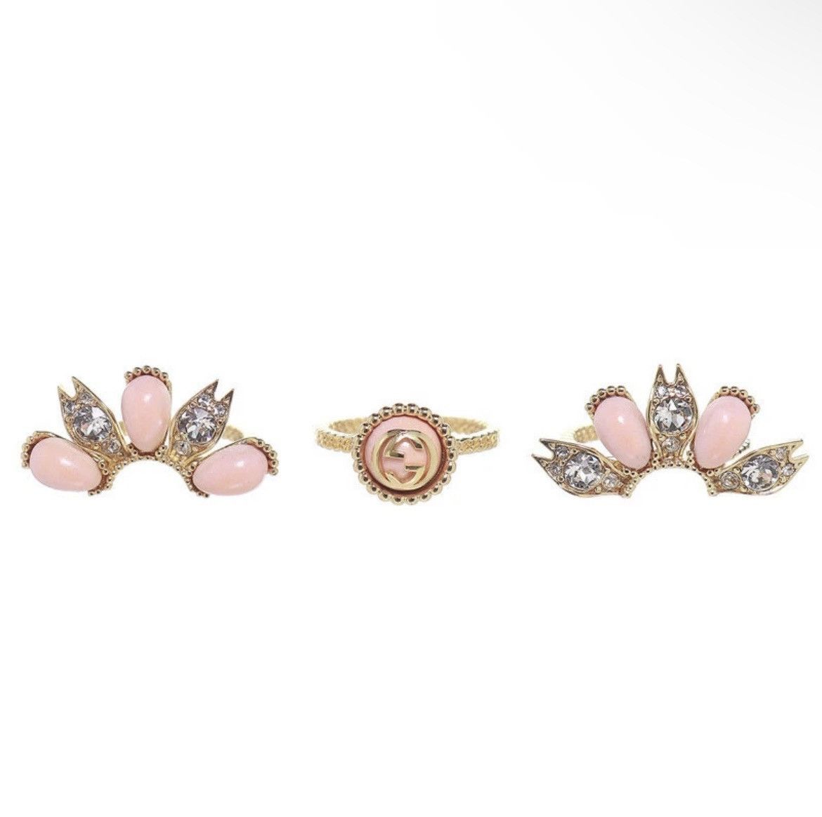 Gucci Gucci Interlocking G Flower Ring Ottone/Resin/Strass Size ONE SIZE - 2 Thumbnail