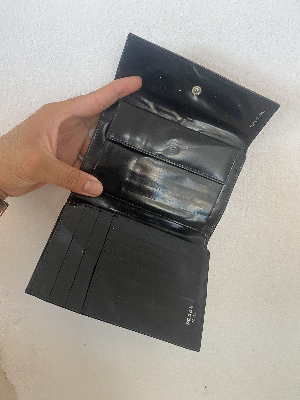 Prada VINTAGE PRADA WALLET PATENT LEATHER Size ONE SIZE - 9 Thumbnail