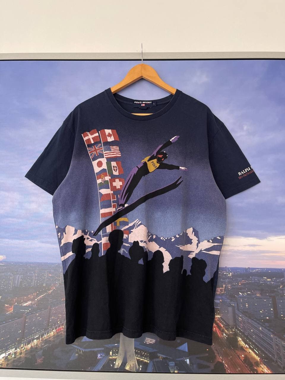 image of Polo Ralph Lauren x Ski Ralph Laurent Polo Sport Ski T-Shirt in Blue, Men's (Size Large)