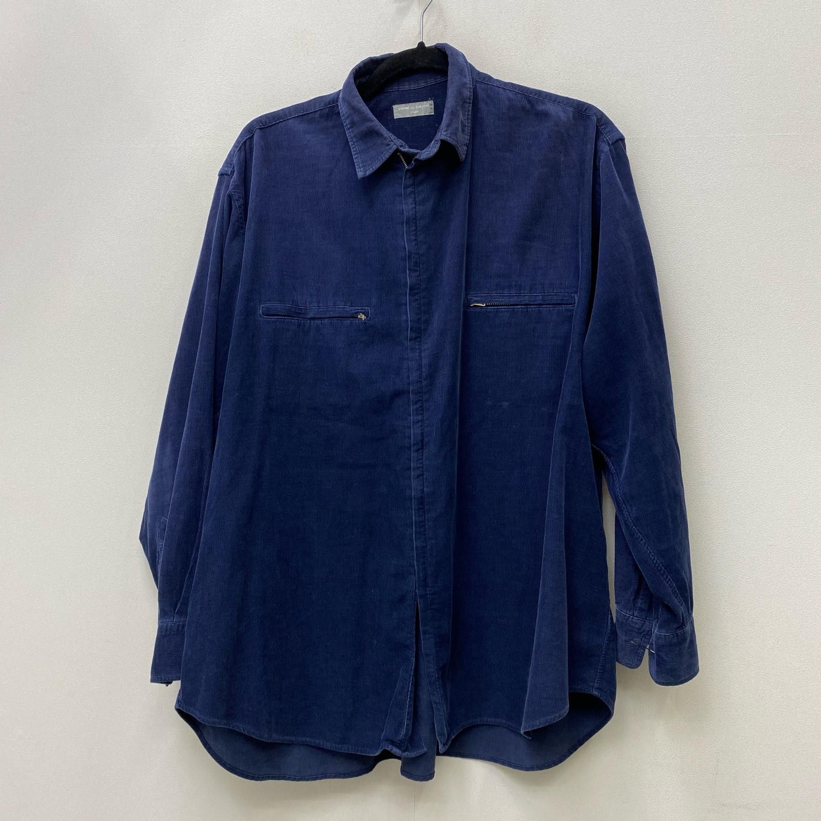 Comme des Garcons Homme Shirt Corduroy zip long sleeve plain 