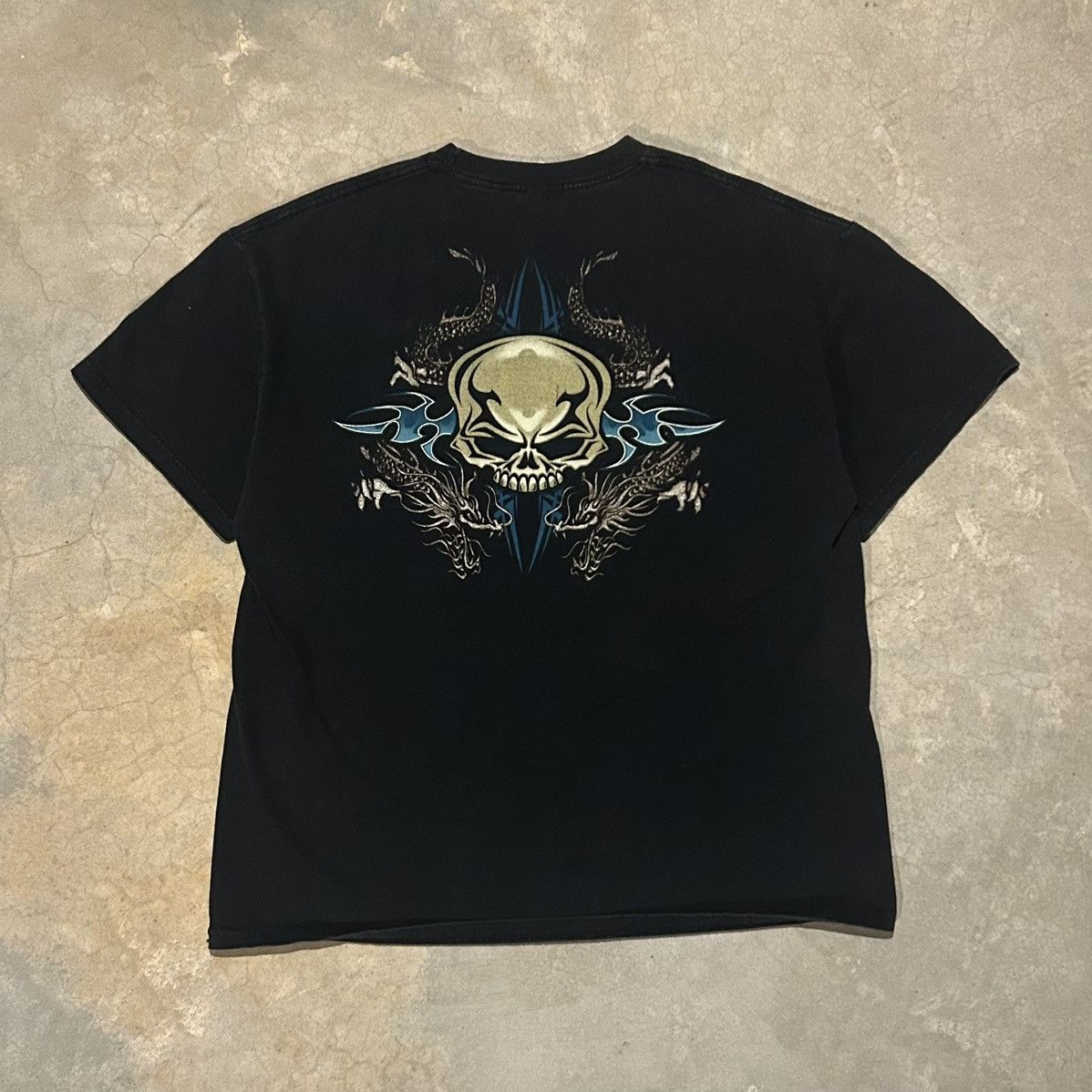 JNCO × Vintage Vintage Y2K Skull Tattoo Faded Grunge Cyber Tee JNCO Skater Size US XL / EU 56 / 4 - 1 Thumbnail