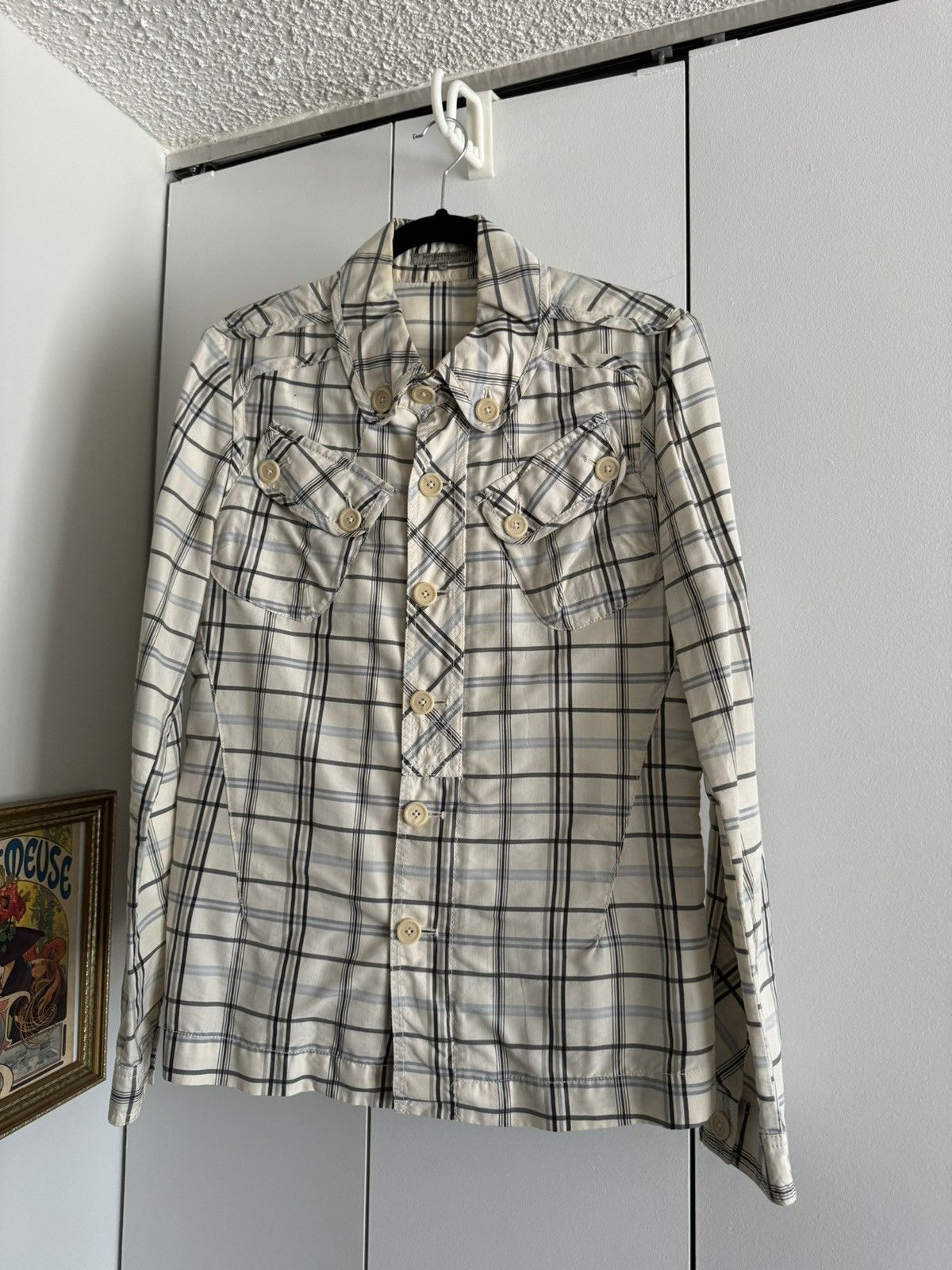 Bottega Veneta Bottega Veneta S/S 2008 Cotton Silk Shirt Jacket Size US S / EU 44-46 / 1 - 1 Thumbnail