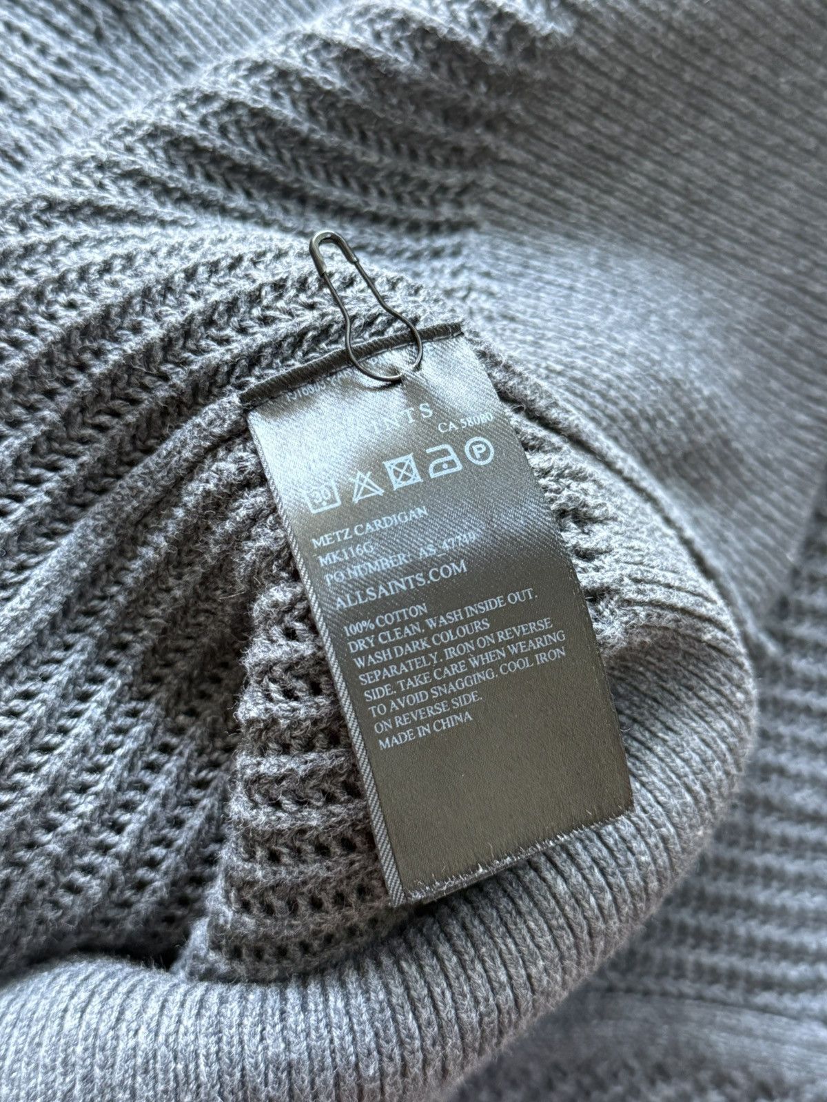 Allsaints Allsaints Metz Knit mesh zip Cardigan sweater Size US XS / EU 42 / 0 - 5 Thumbnail
