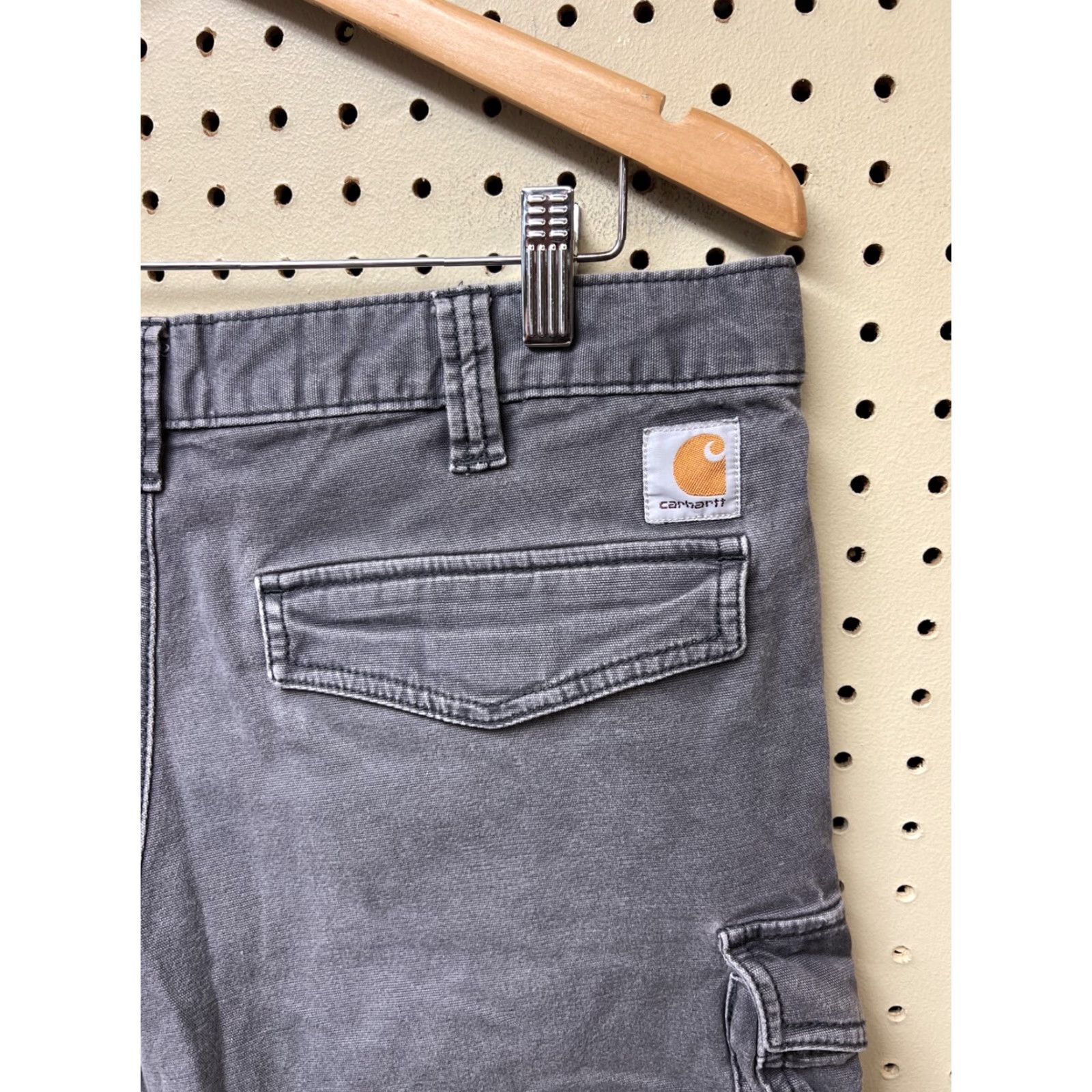 Carhartt Carhartt Men's Cargo Shorts Gray 34 Relaxed Fit 10.5in Inseam Canvas Utility Pockets Workwear Outdoor Modern Casual Size US 34 / EU 50 - 2 Thumbnail